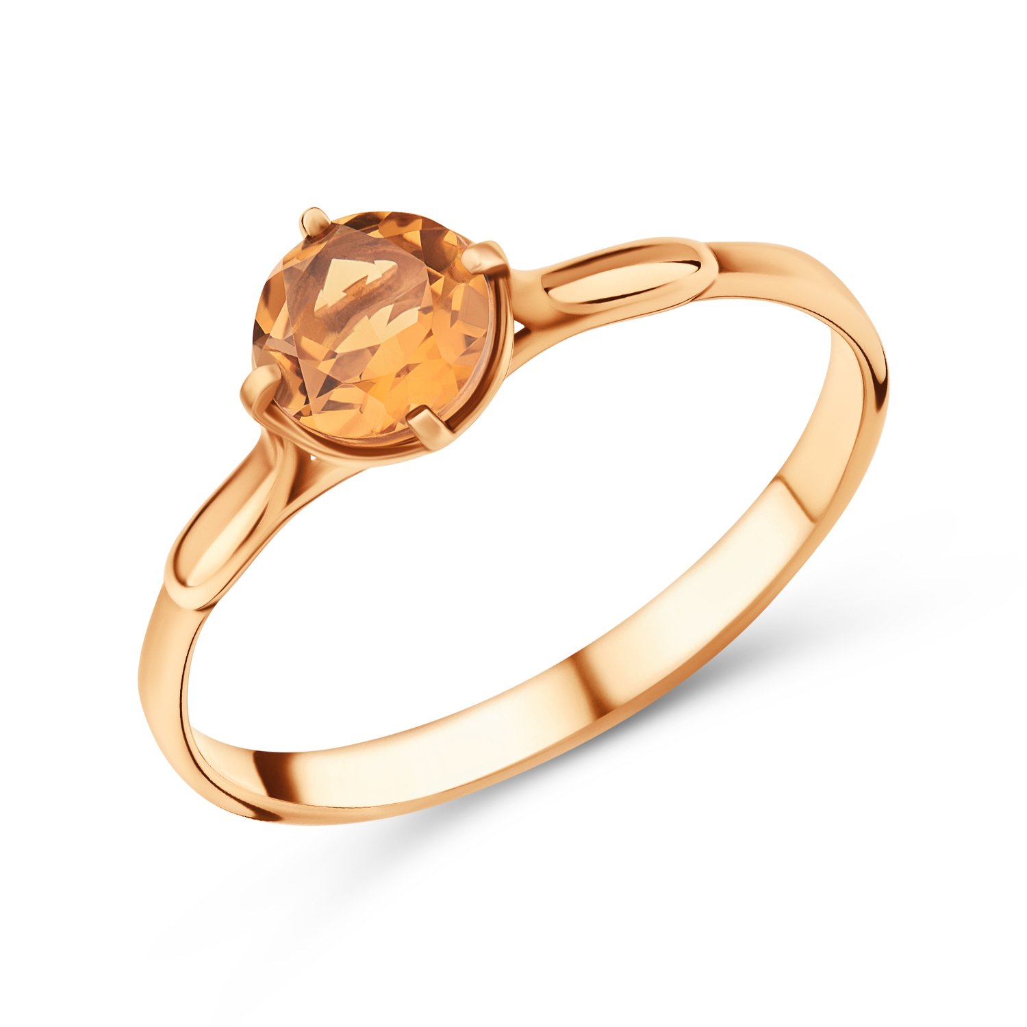 Серебряное кольцо с цитрином