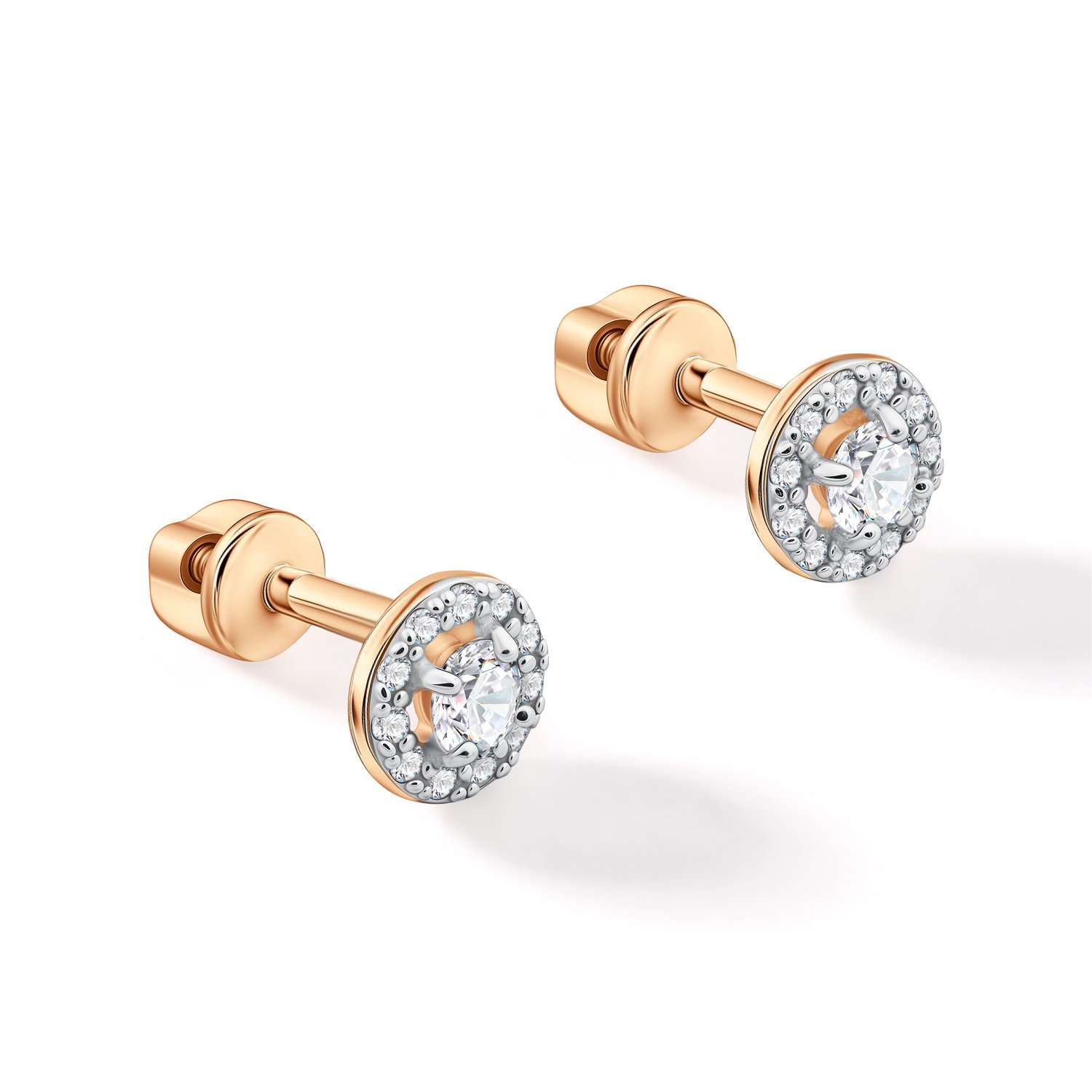 Золотые серьги с бриллиантами