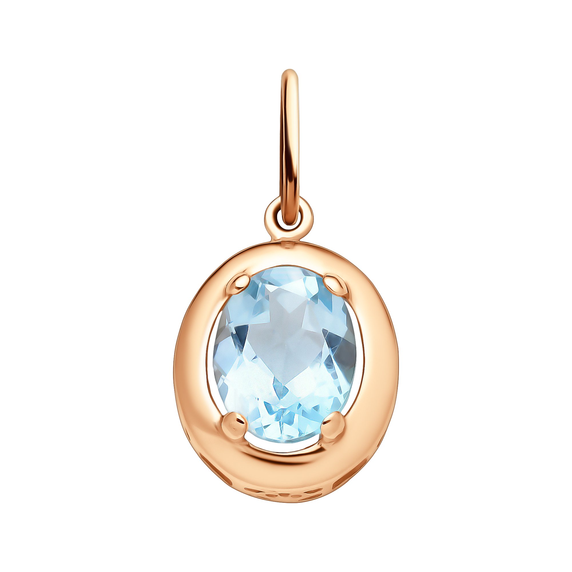 Золотая подвеска с топазом