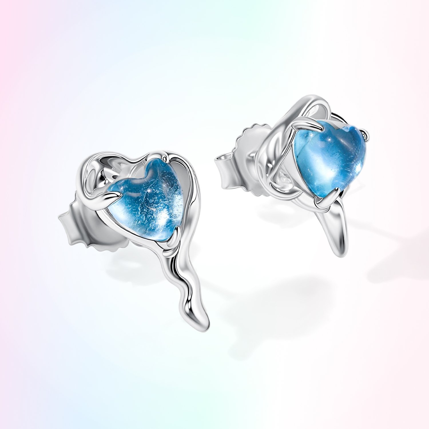 Серебряные серьги с фианитами