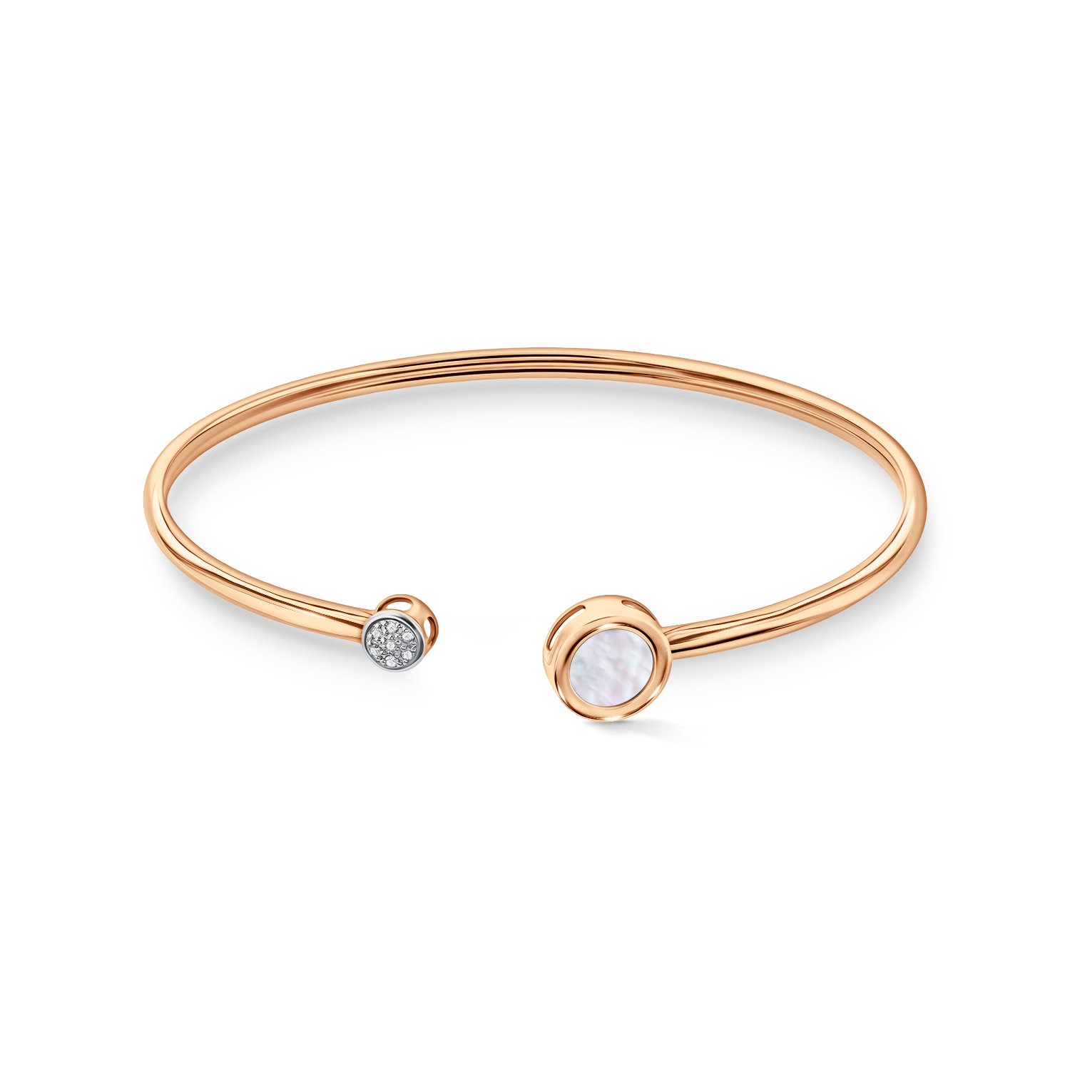 Фото «Золотой браслет с перламутром и бриллиантами»