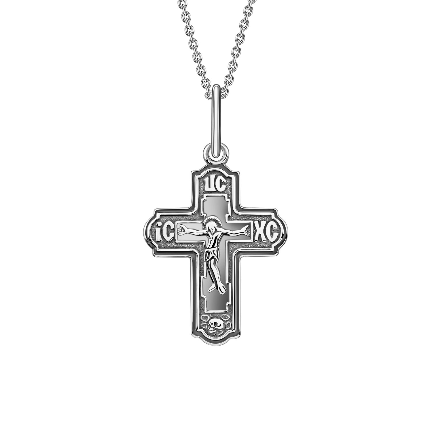 Подвеска-крестик из серебра