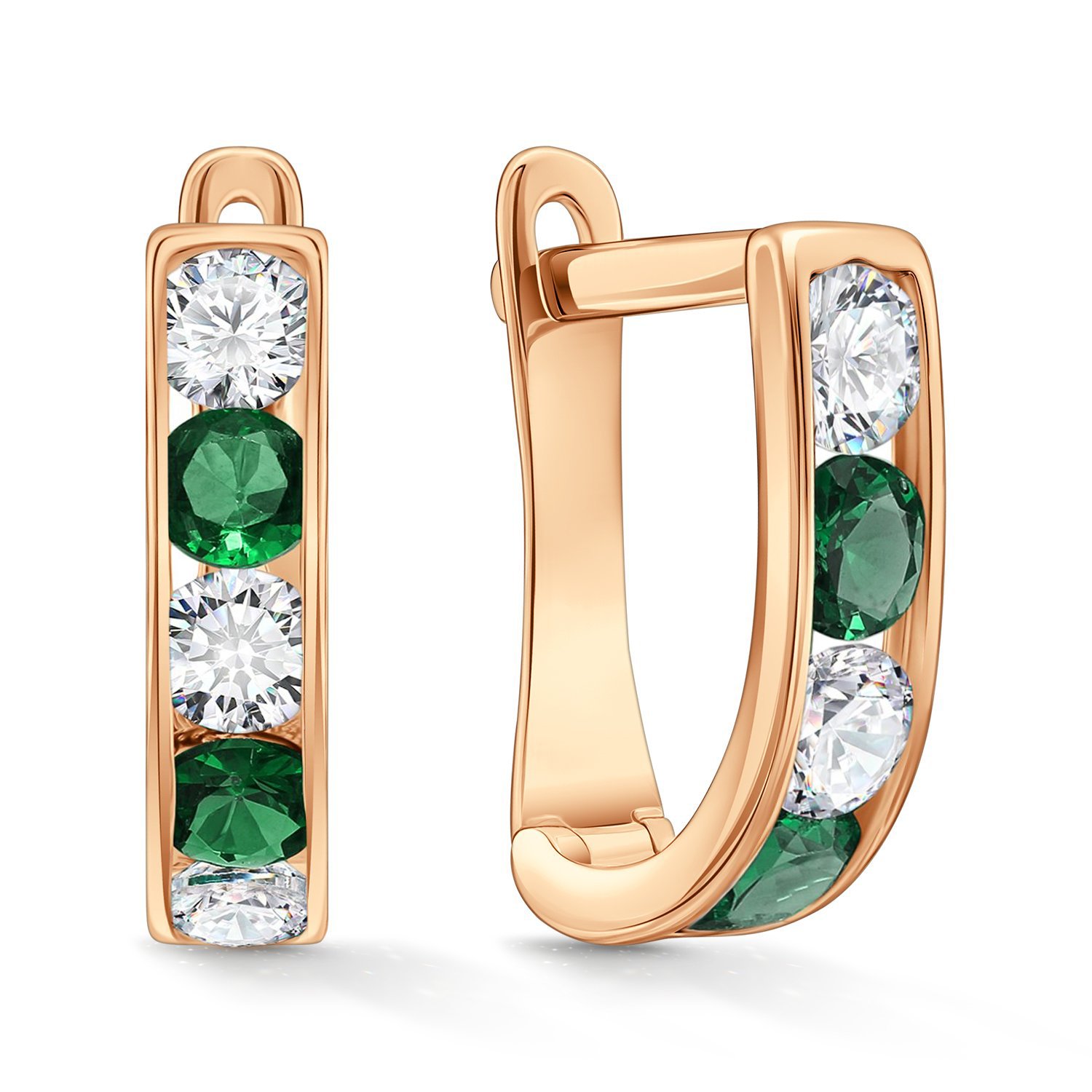 Фото «Золотые серьги с фианитами»