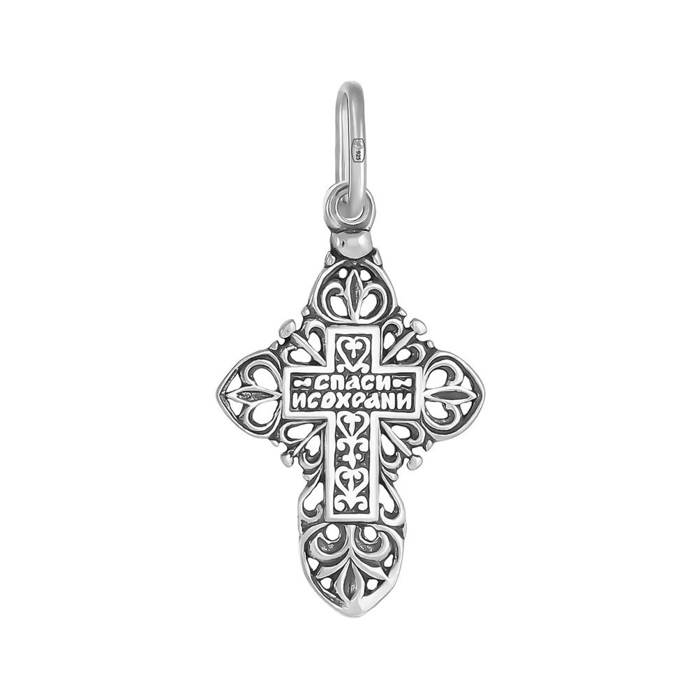 Серебряный православный крест