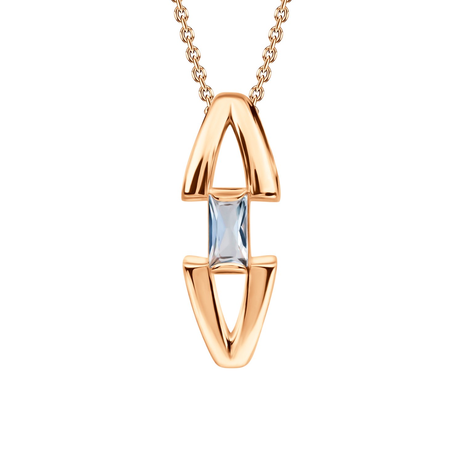 Золотая подвеска с топазом