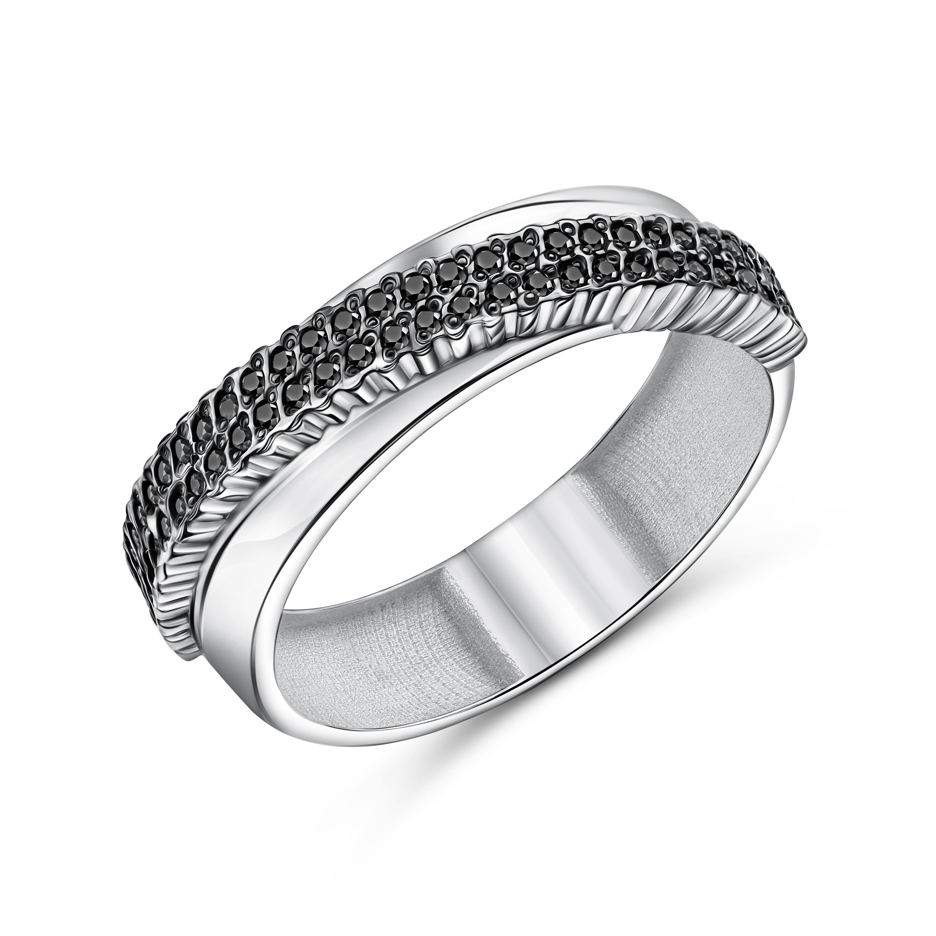 Фото «Золотое кольцо с черными бриллиантами»