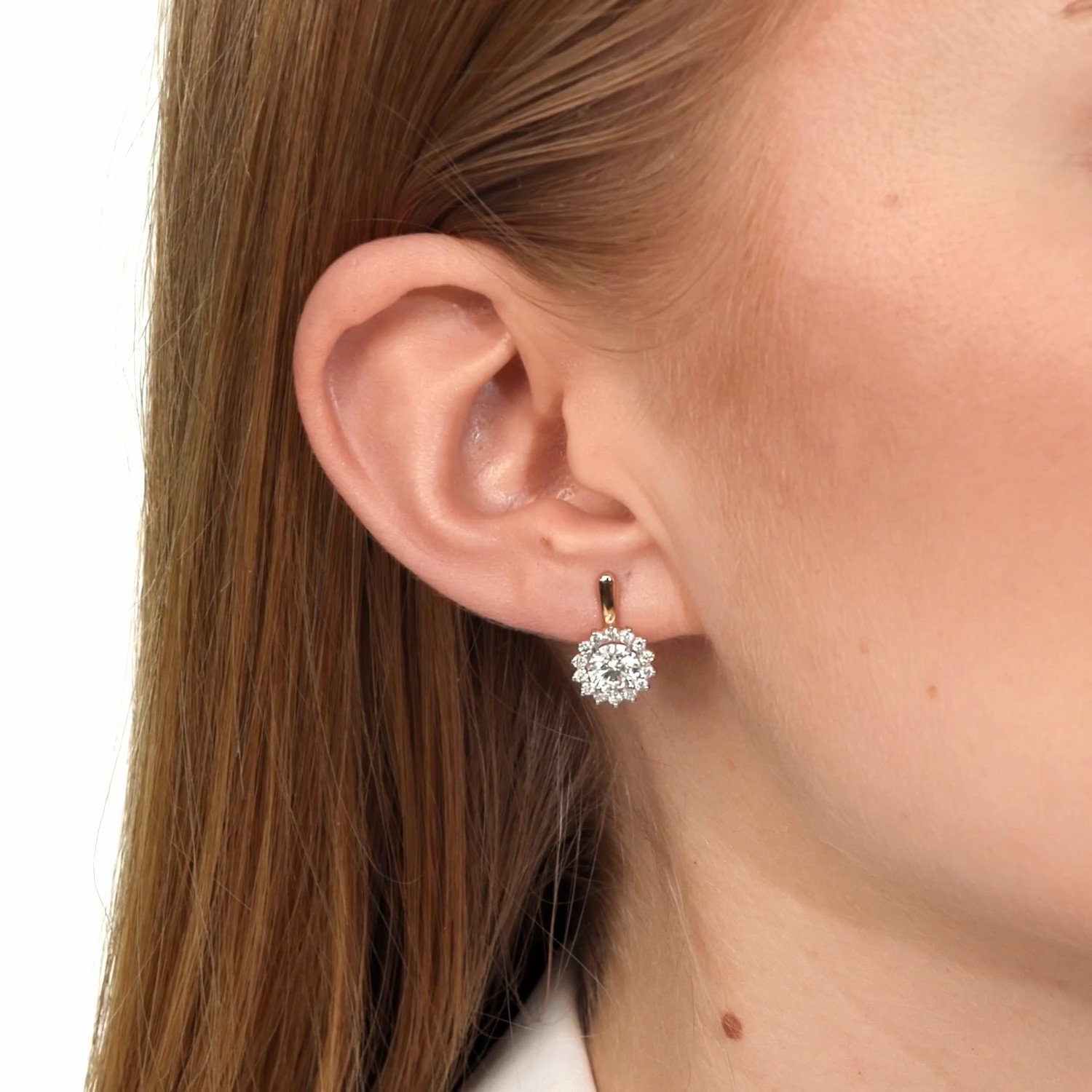 Золотые серьги SMART DIAMONDS 1,96 карата