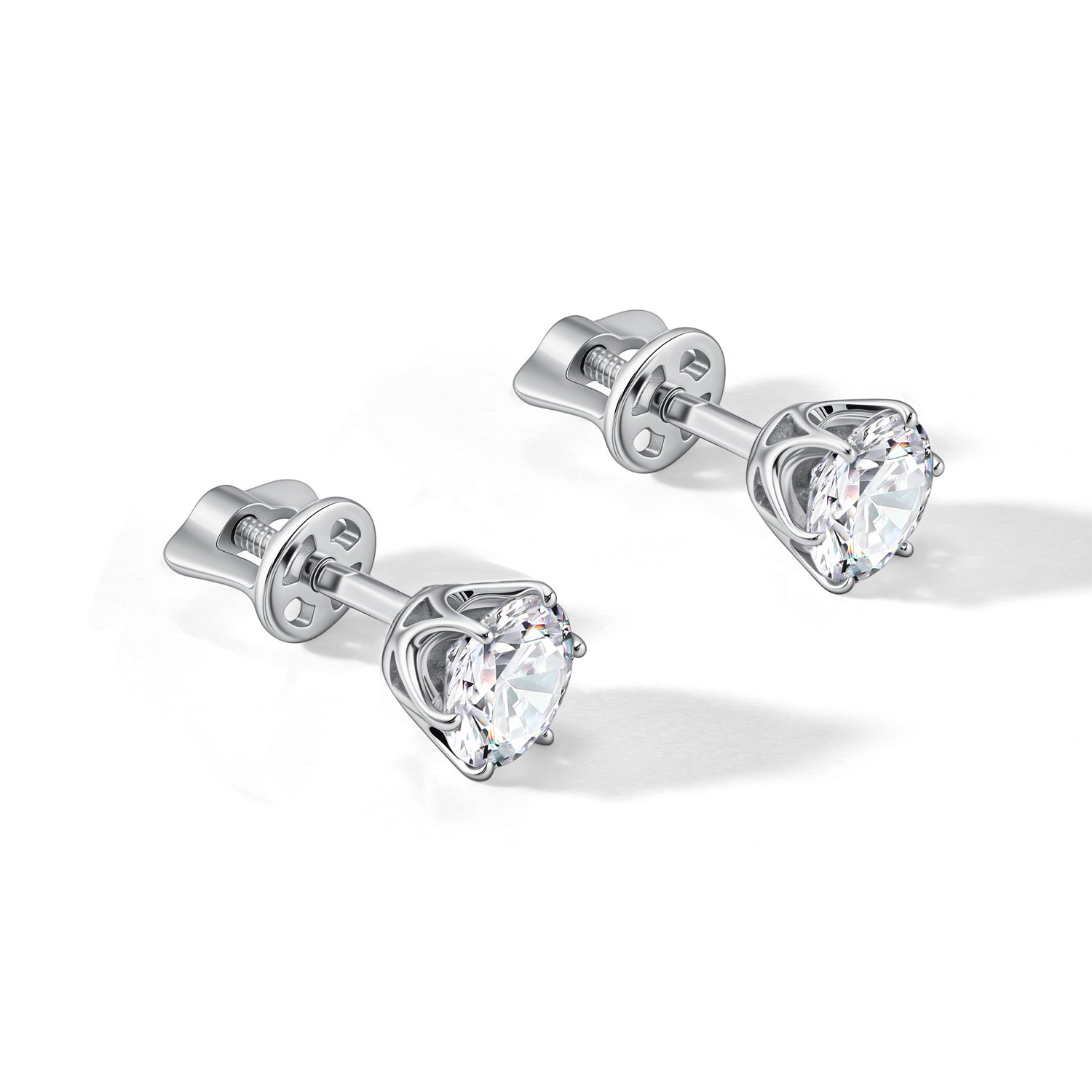 Золотые серьги с бриллиантами