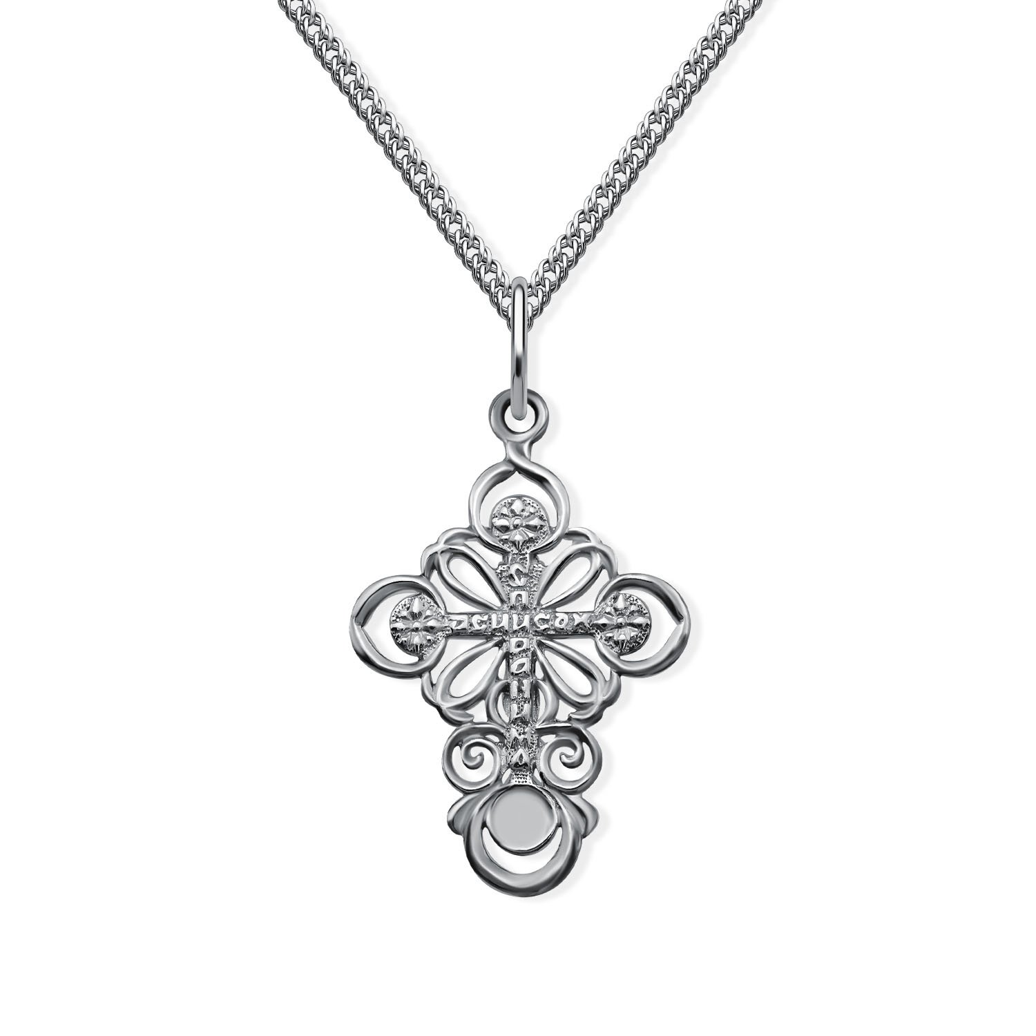 Серебряный православный крест