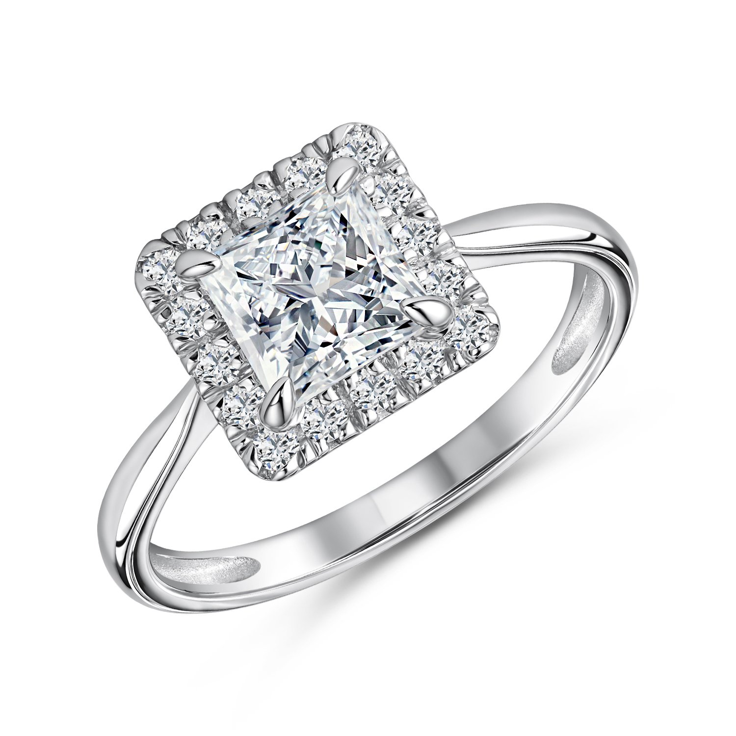 Фото «Золотое кольцо с бриллиантами выращенными»