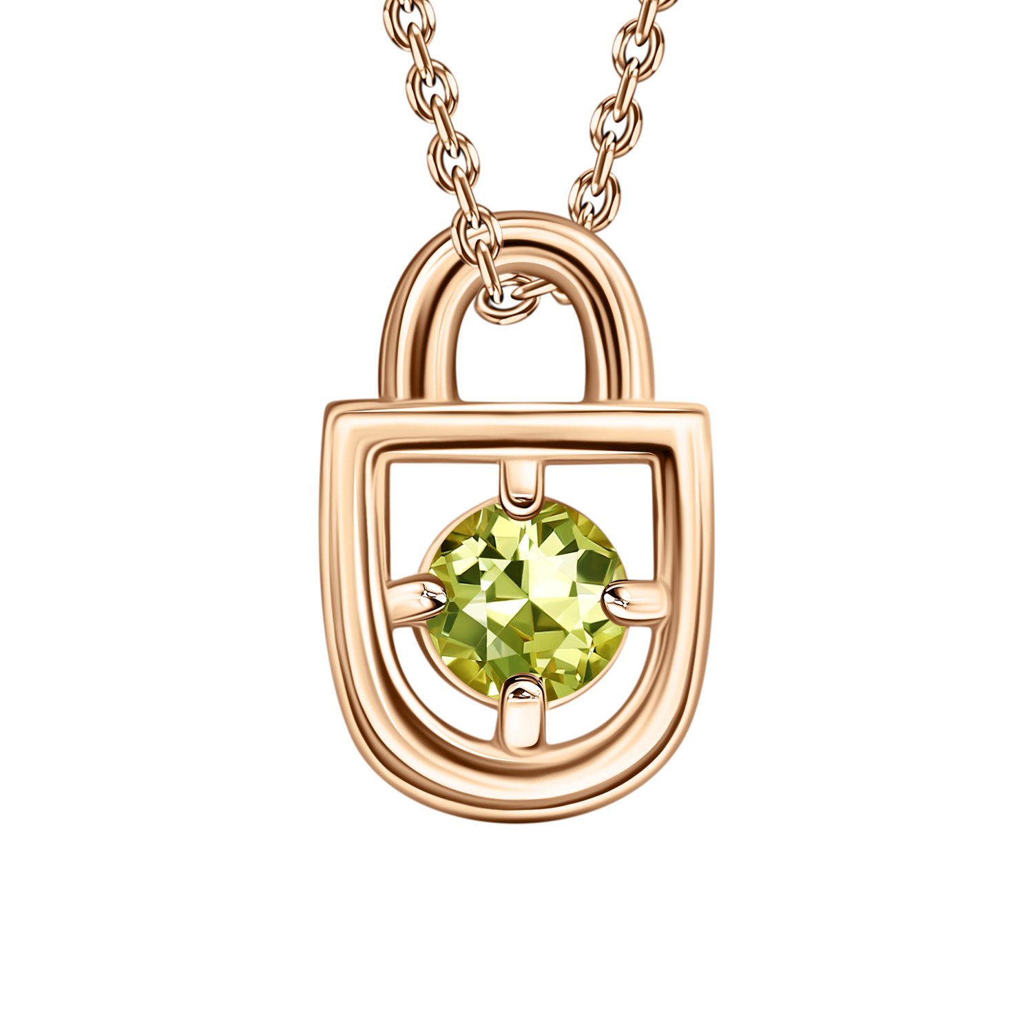 Золотая подвеска с хризолитом