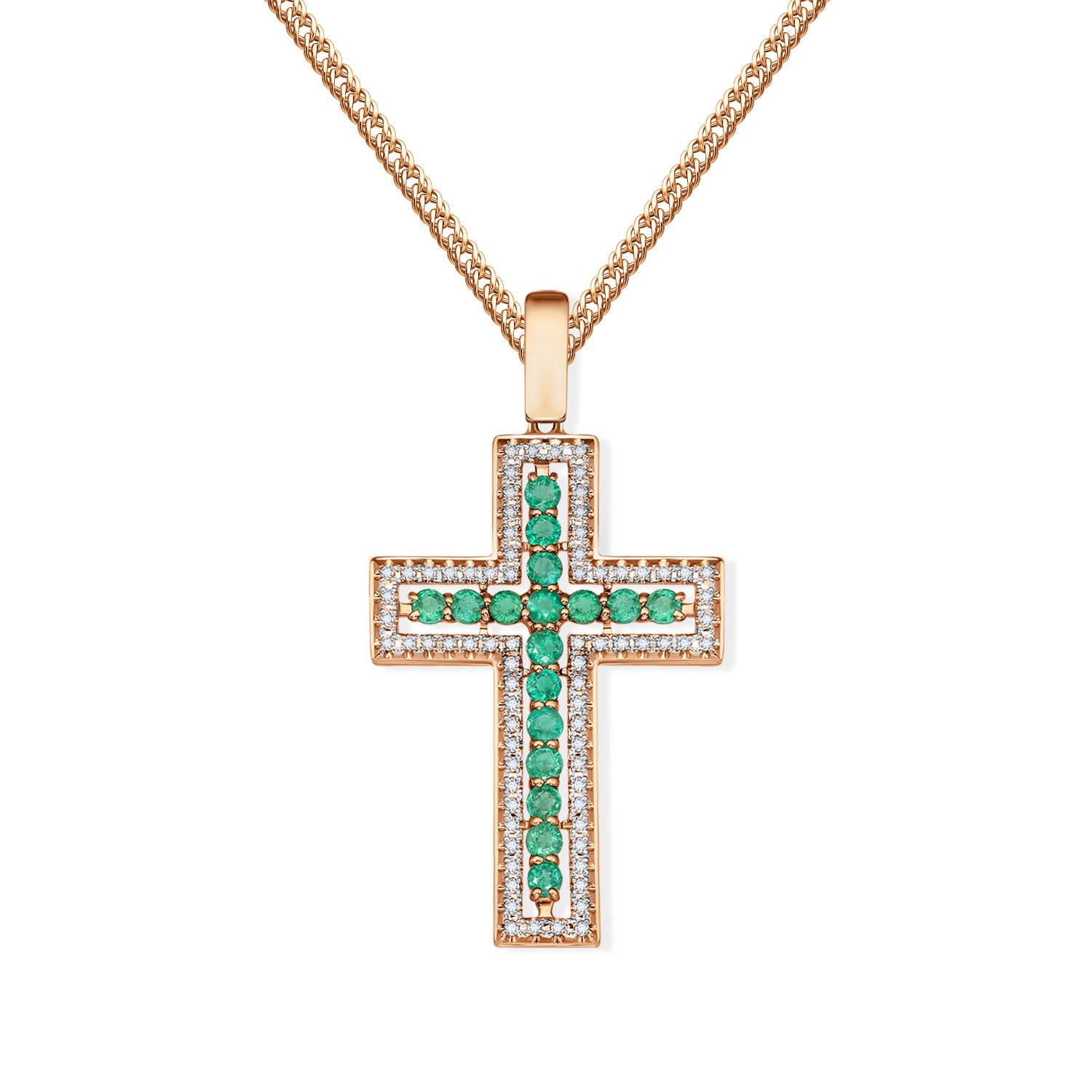 Фото «Золотая подвеска с изумрудами и бриллиантами»