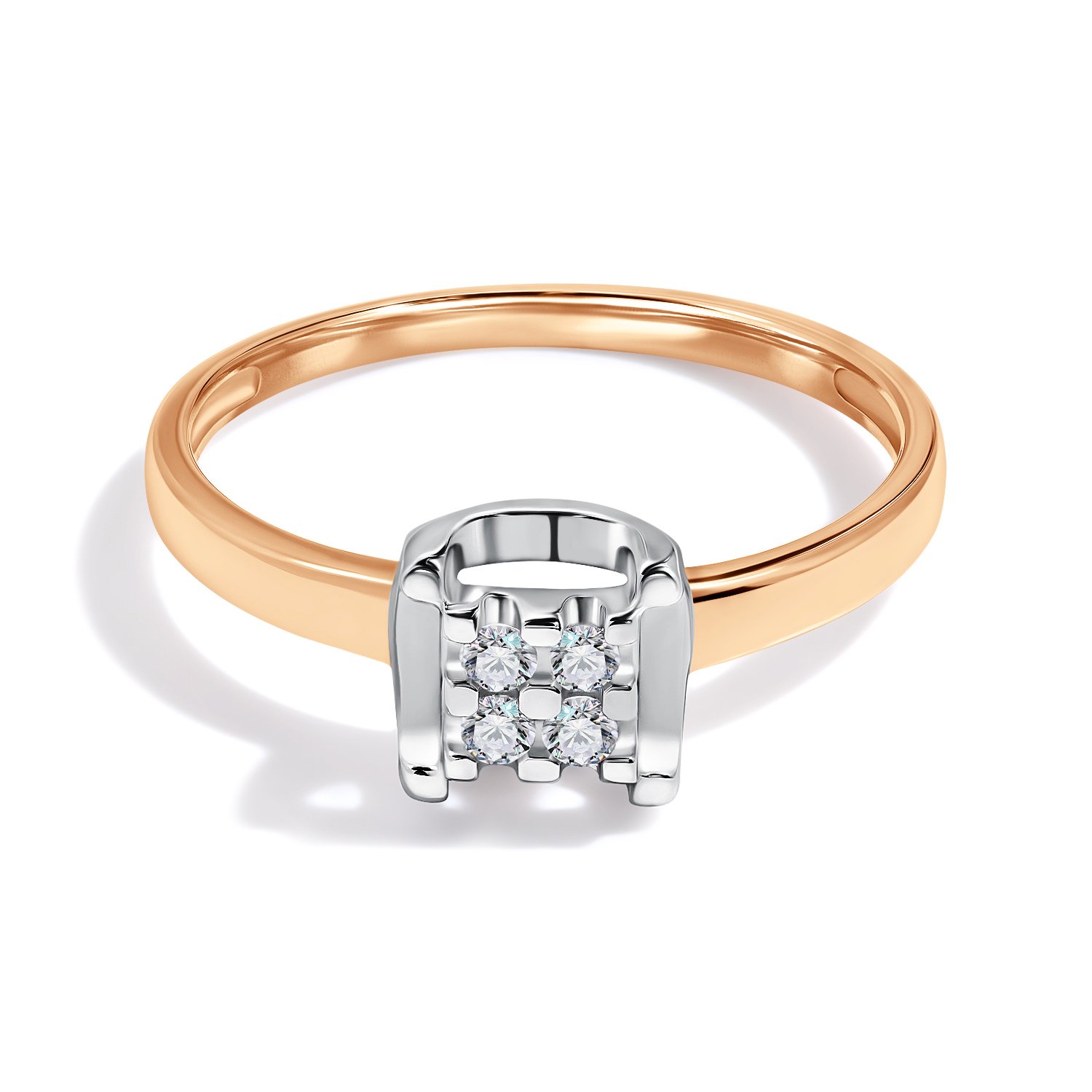 Золотое кольцо с бриллиантами