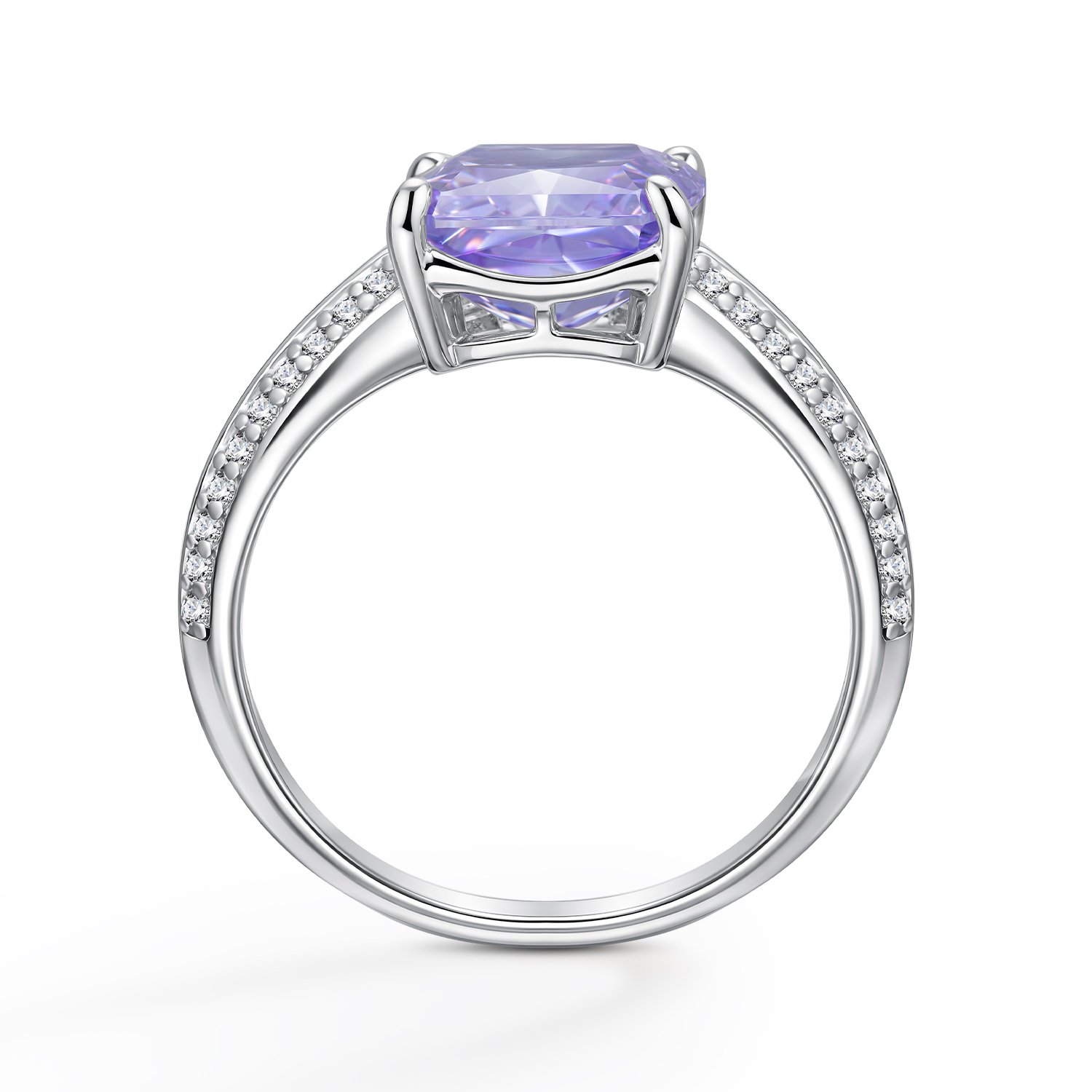 Серебряное кольцо с фианитами