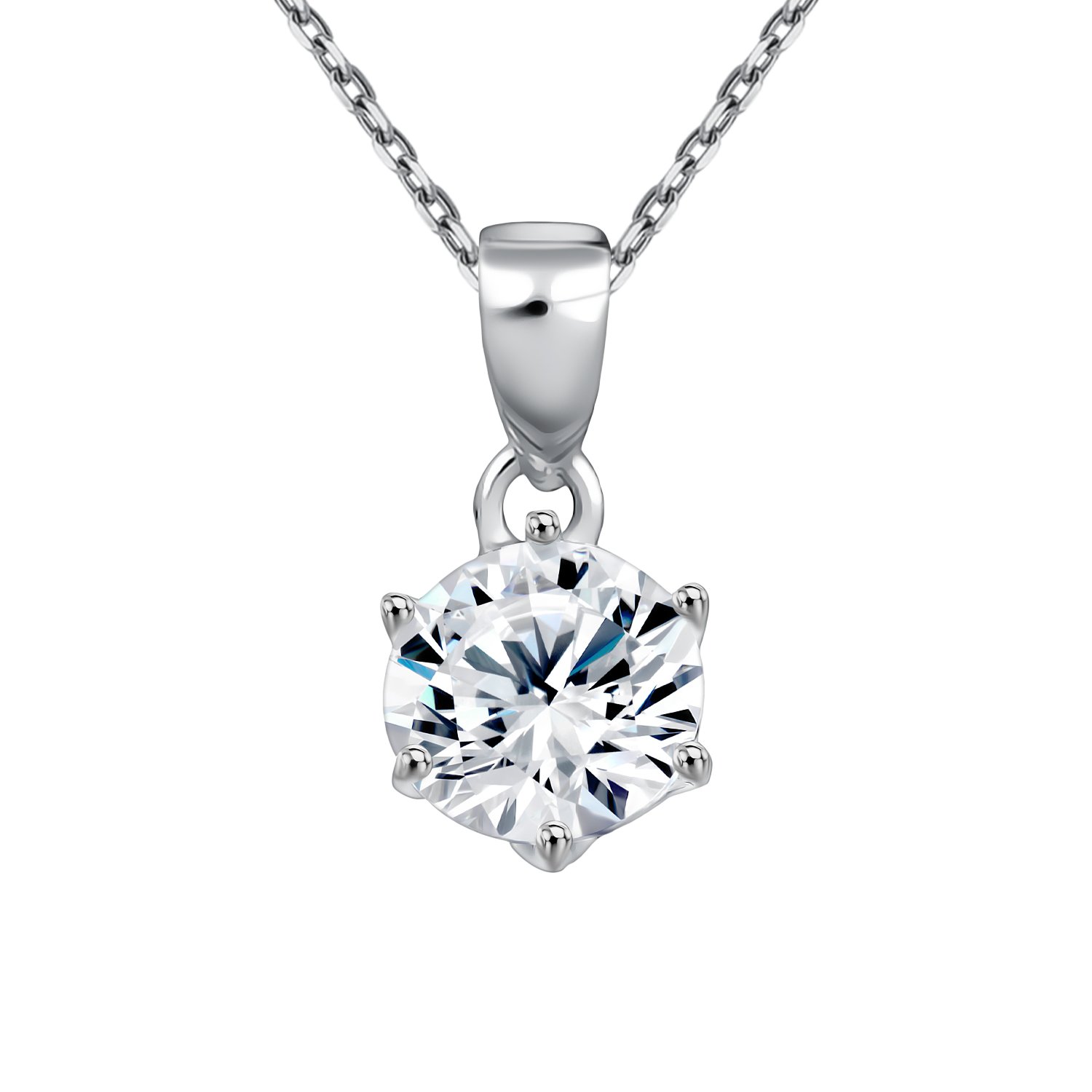 Серебряная подвеска с фианитом