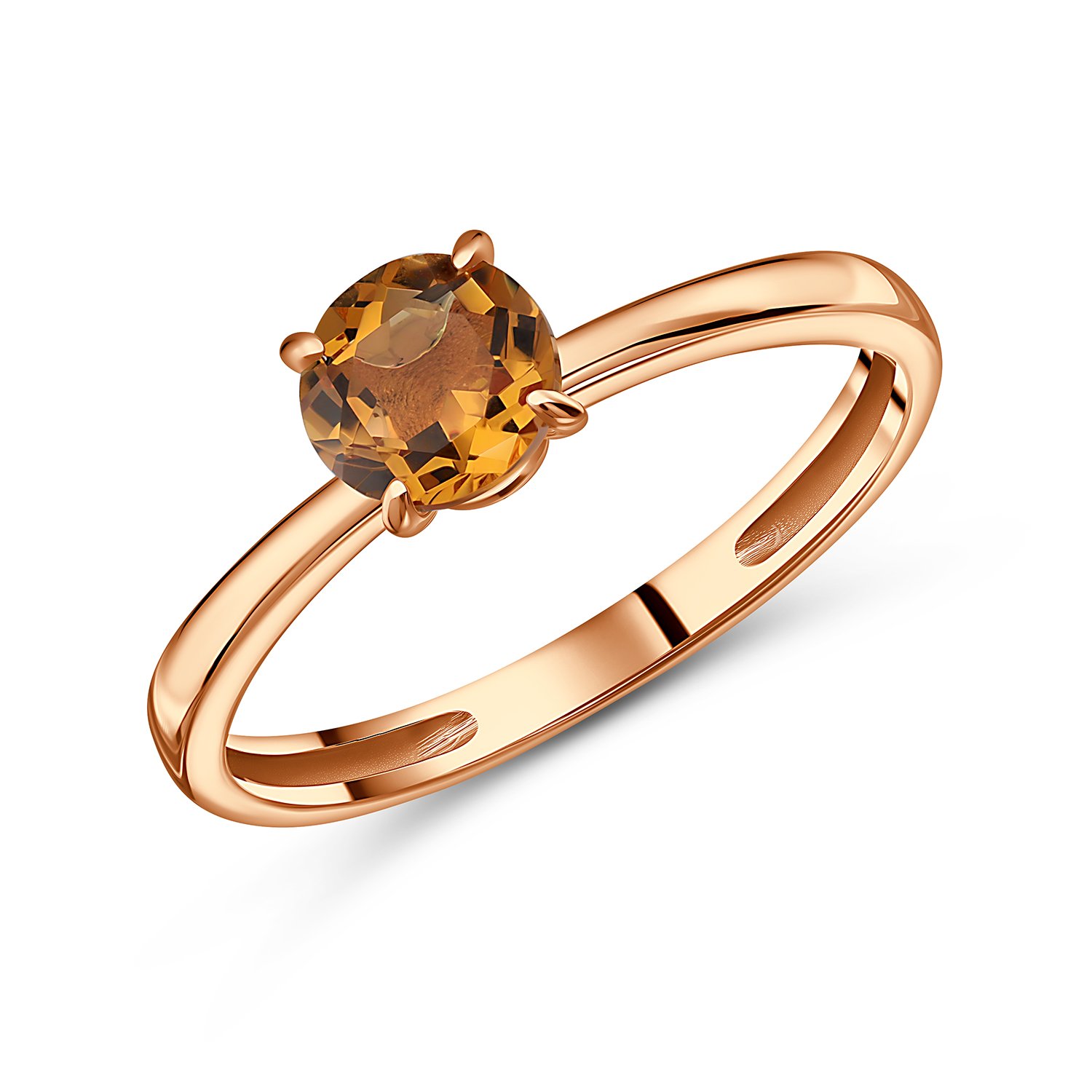 Золотое кольцо с цитрином