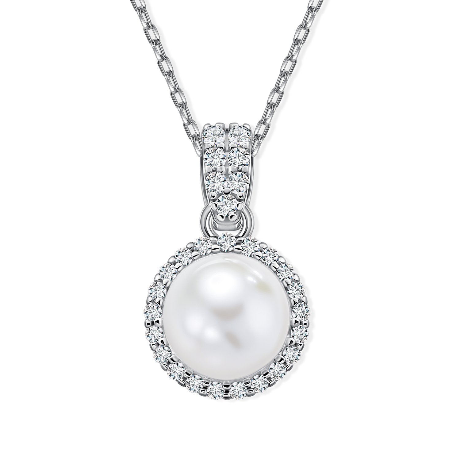 Фото «Золотая подвеска с жемчугом и фианитами»