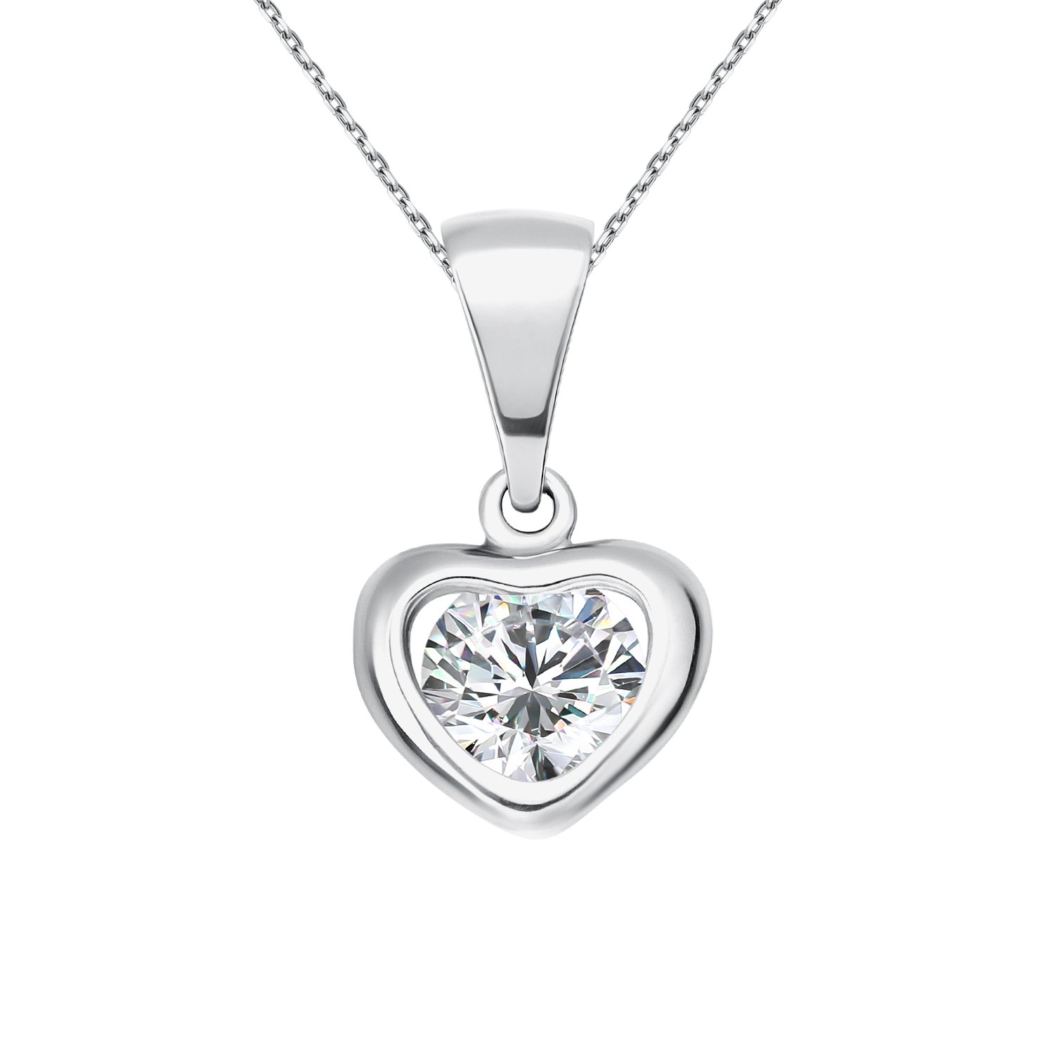 Серебряная подвеска с фианитом