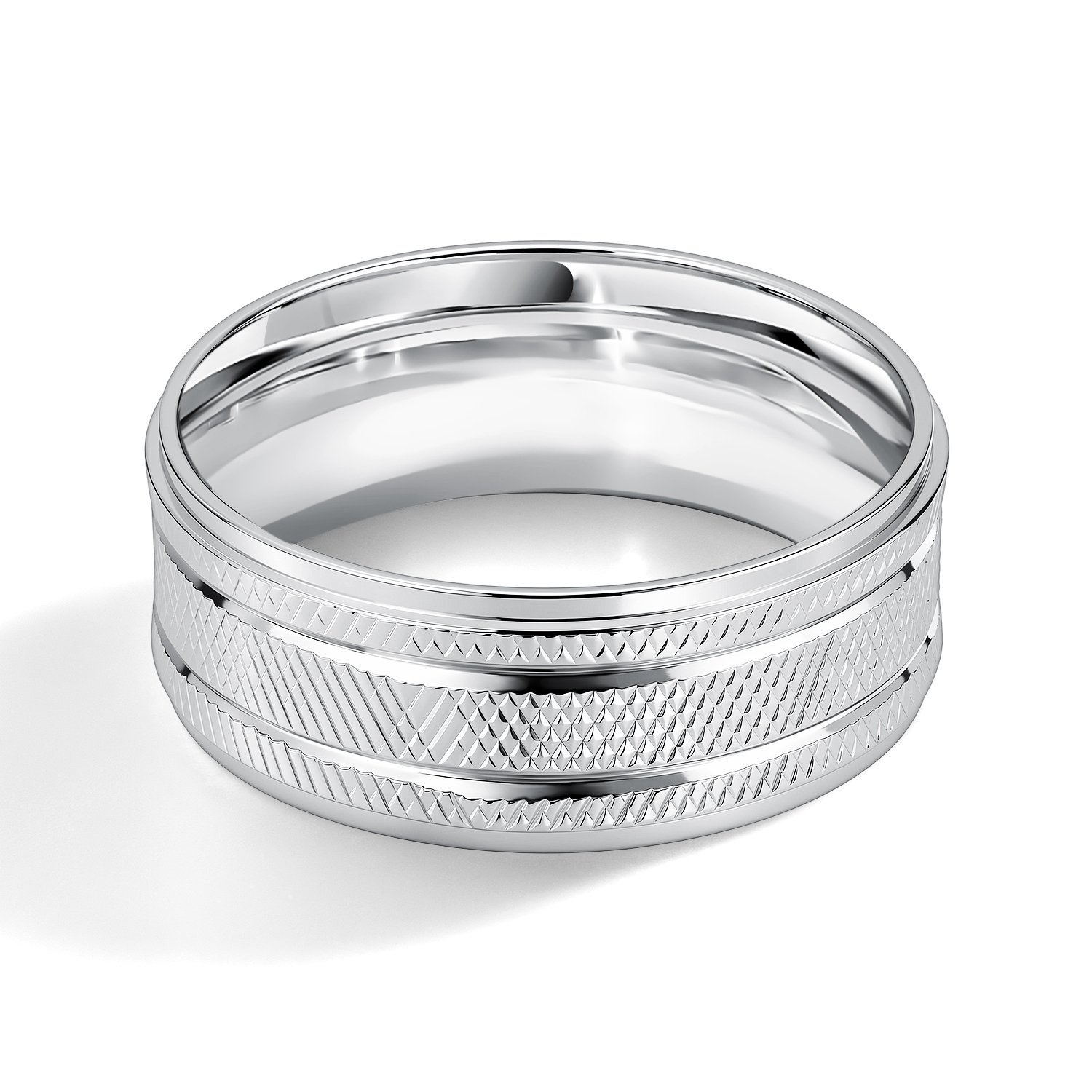 Серебряное обручальное кольцо Comfort fit