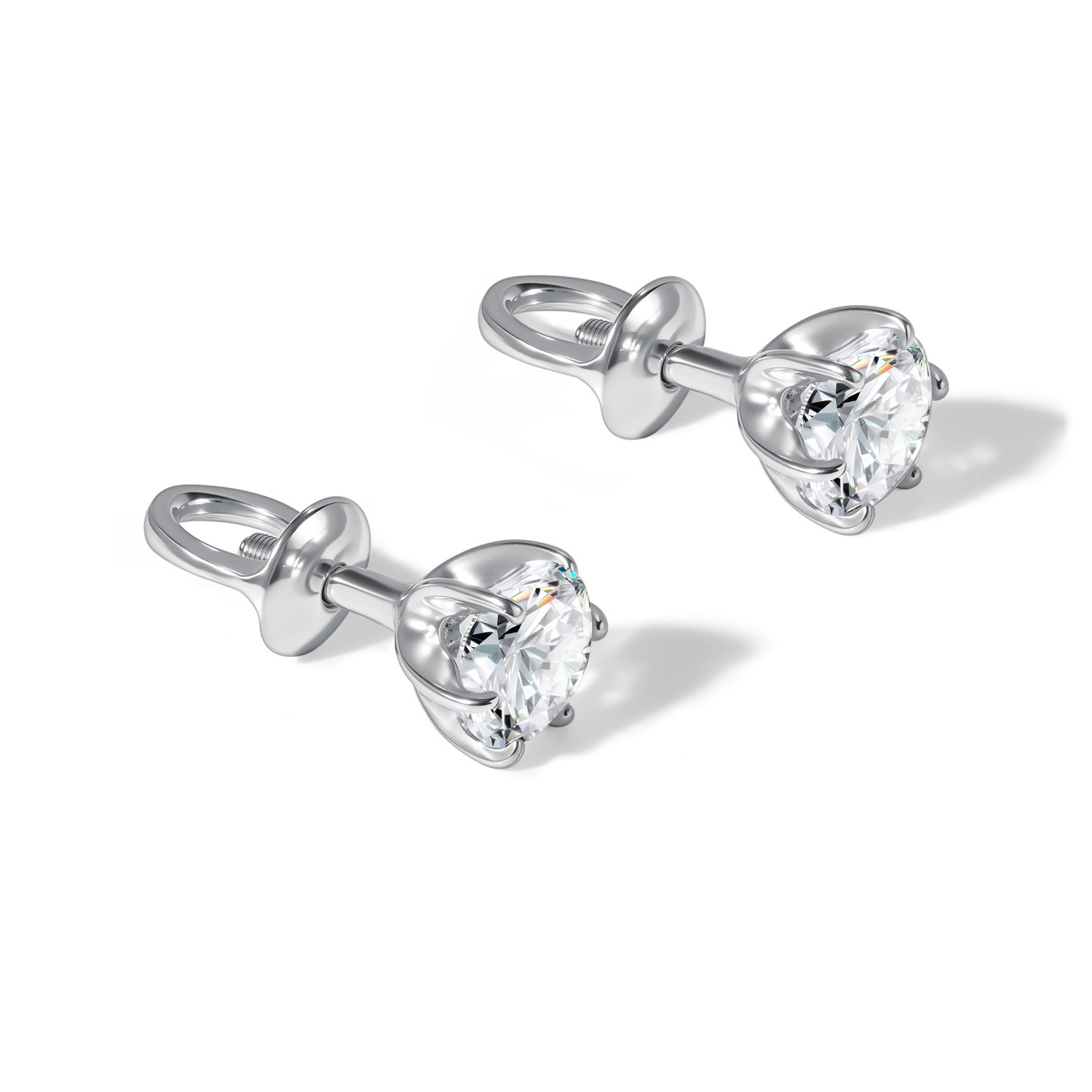 Золотые серьги с фианитами