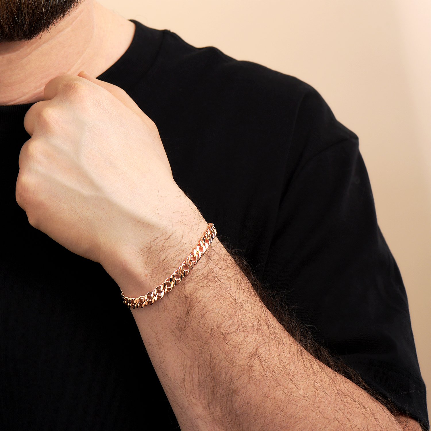 Золотой браслет облегченный