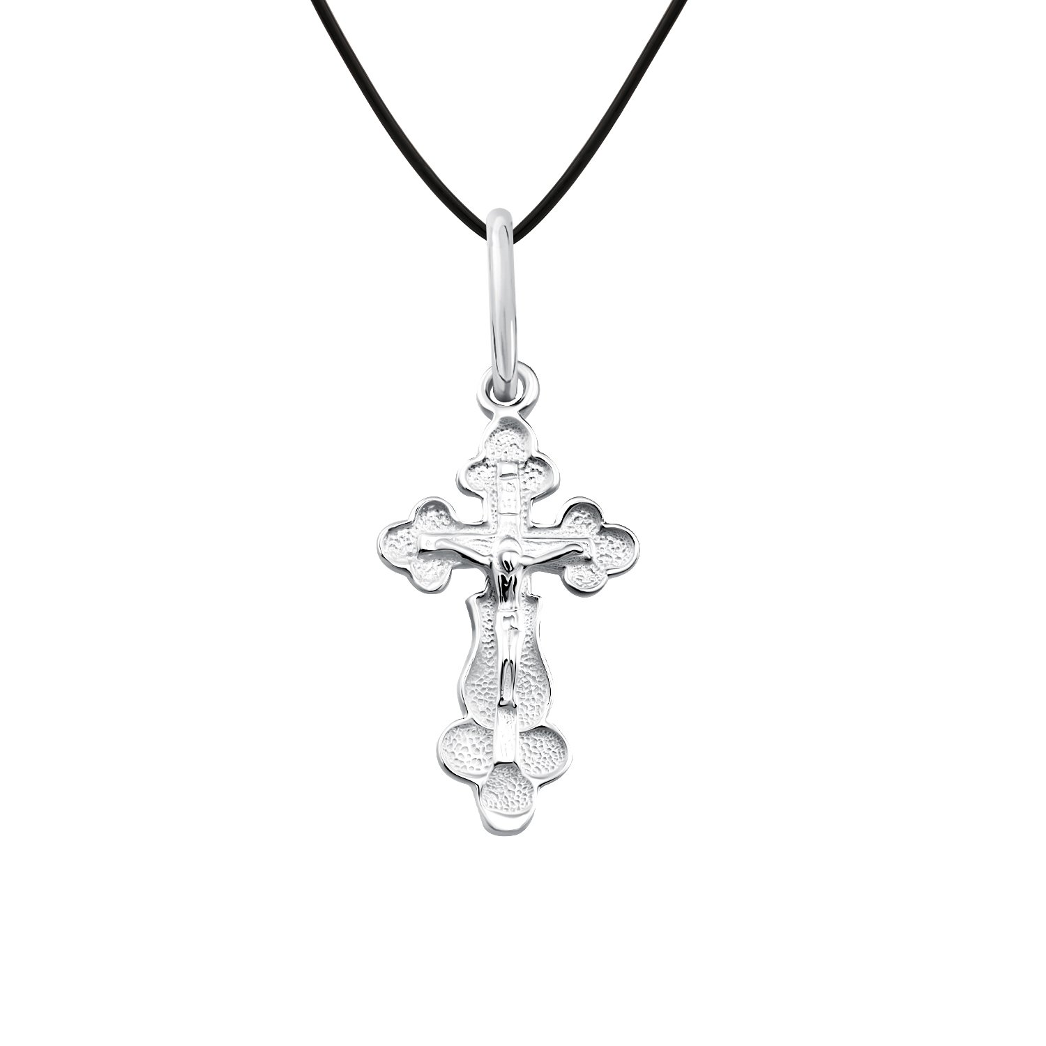 Серебряный крест с родированием