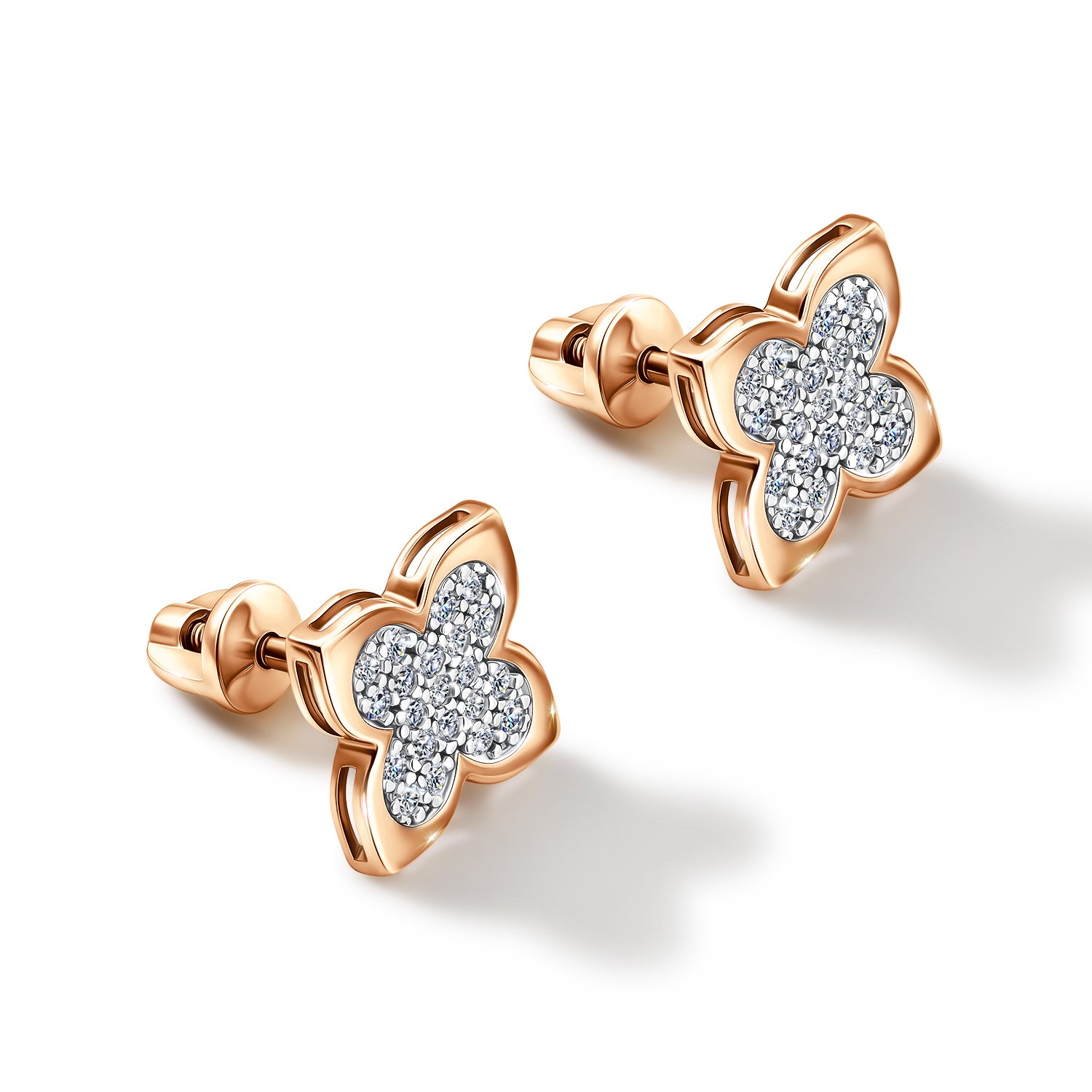 Золотые серьги с бриллиантами