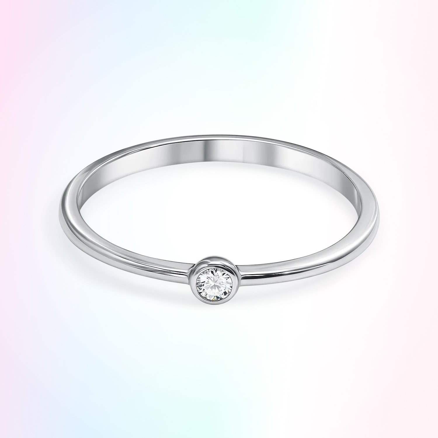 Серебряное кольцо с фианитом