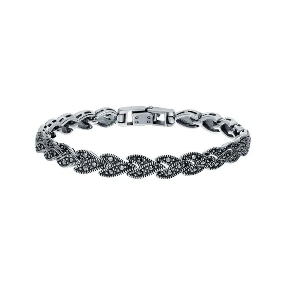 Серебряный браслет с марказитами