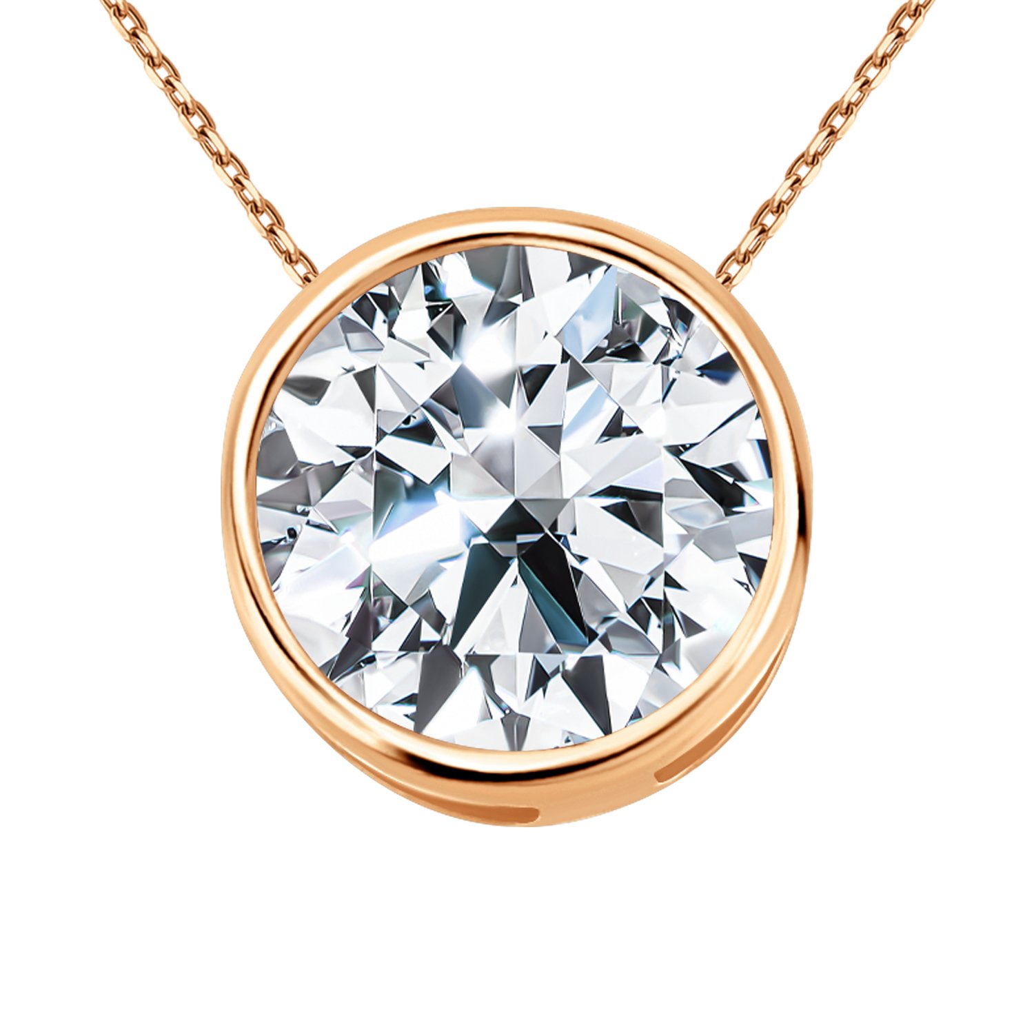 Золотая подвеска с фианитом