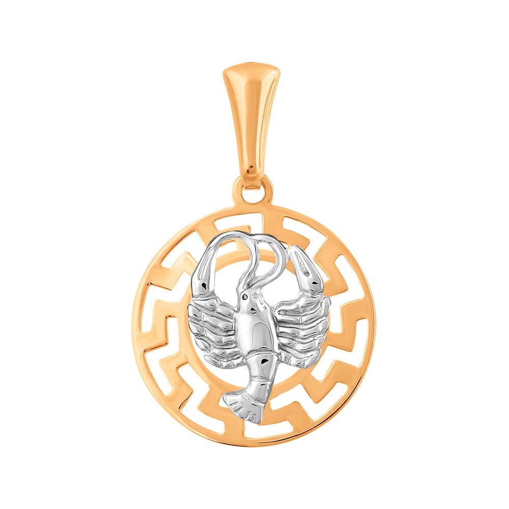 Золотая подвеска со знаком зодиака Рак