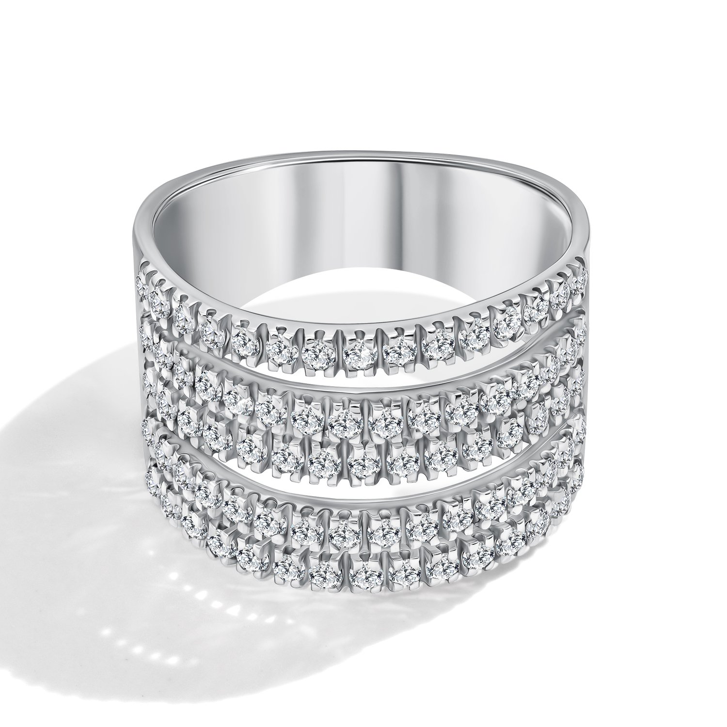 Золотое кольцо с бриллиантами выращенными