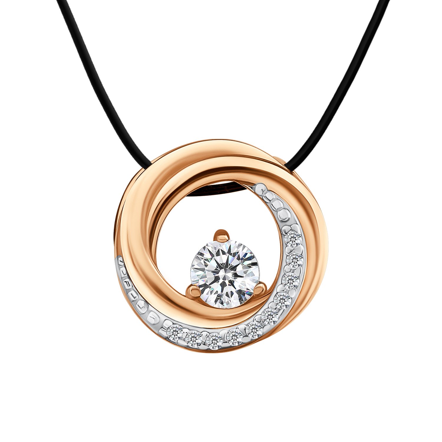 Серебряная подвеска с фианитами