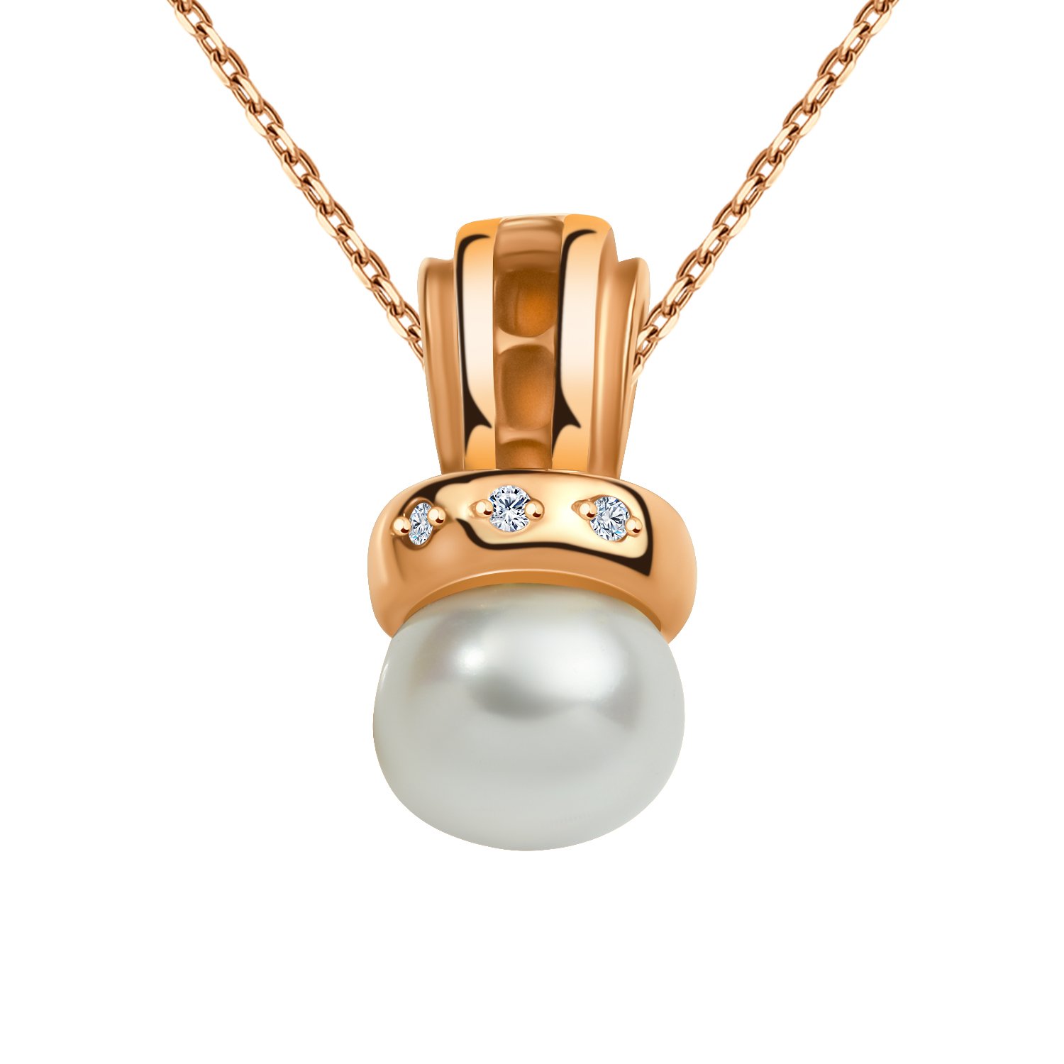 Золотая подвеска с жемчугом