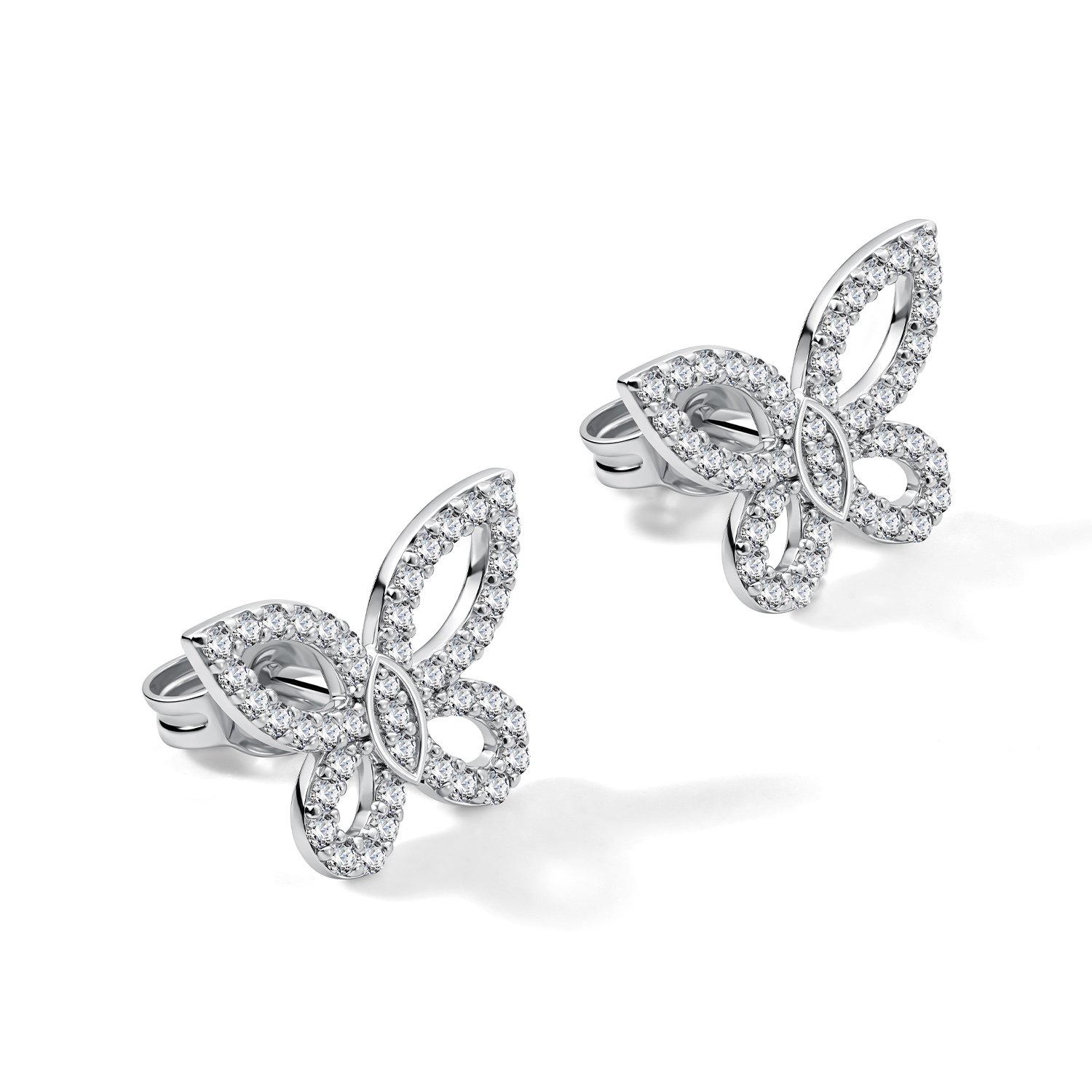 Серебряные серьги с фианитами