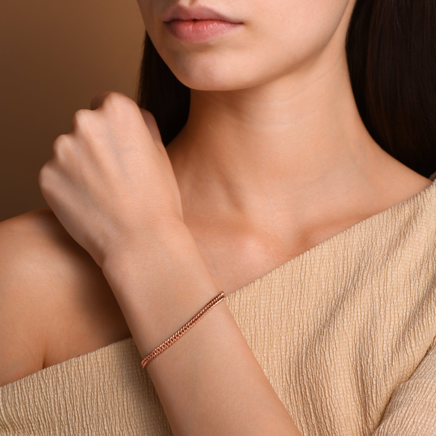 Золотой браслет облегченный