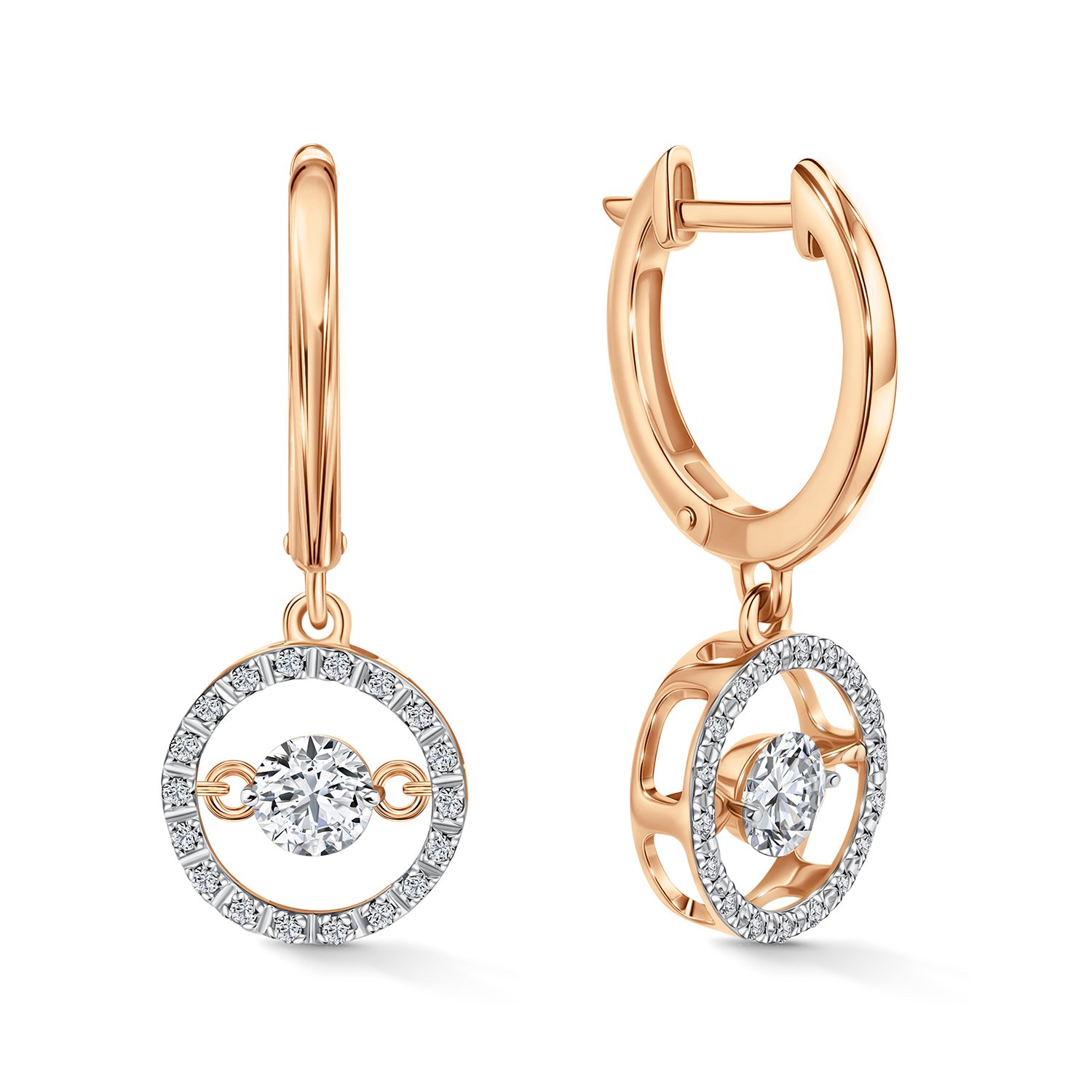 Фото «Золотые серьги с бриллиантами выращенными»