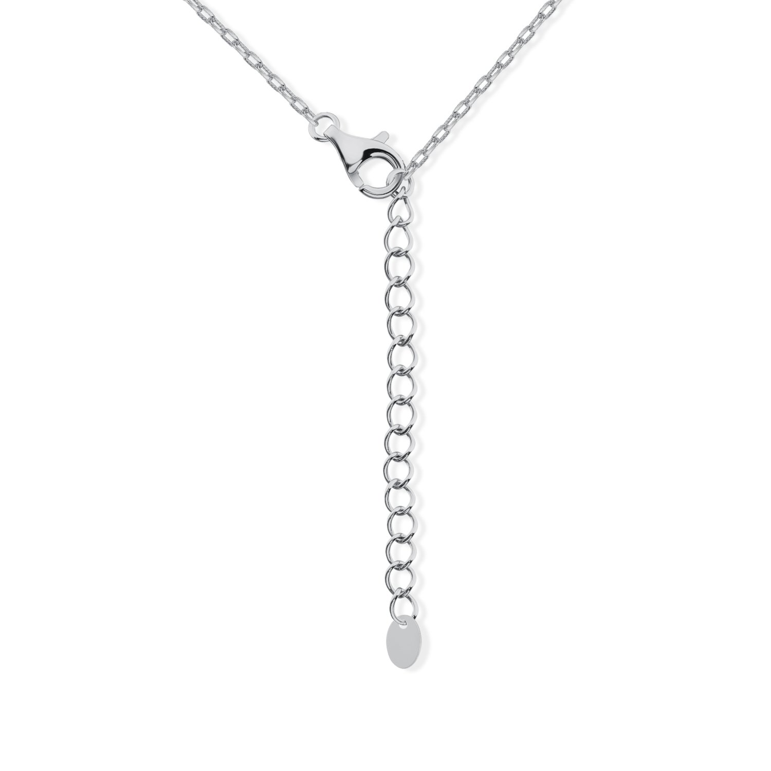 Серебряное колье с эмалью и фианитом