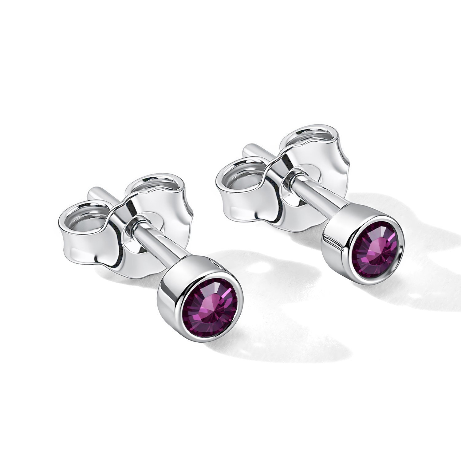 Серебряные серьги с кристаллами Swarovski