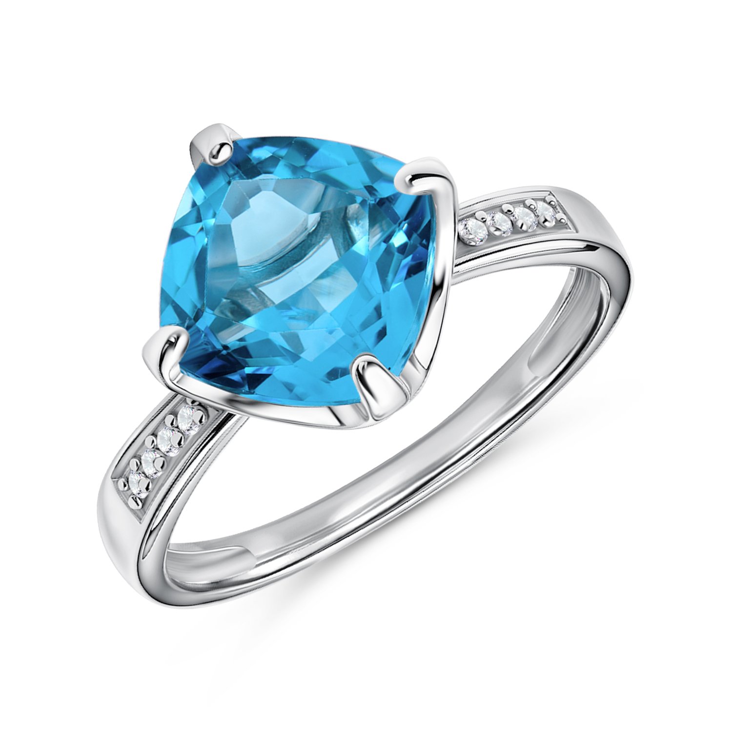 Фото «Золотое кольцо с топазом Swiss и бриллиантами»