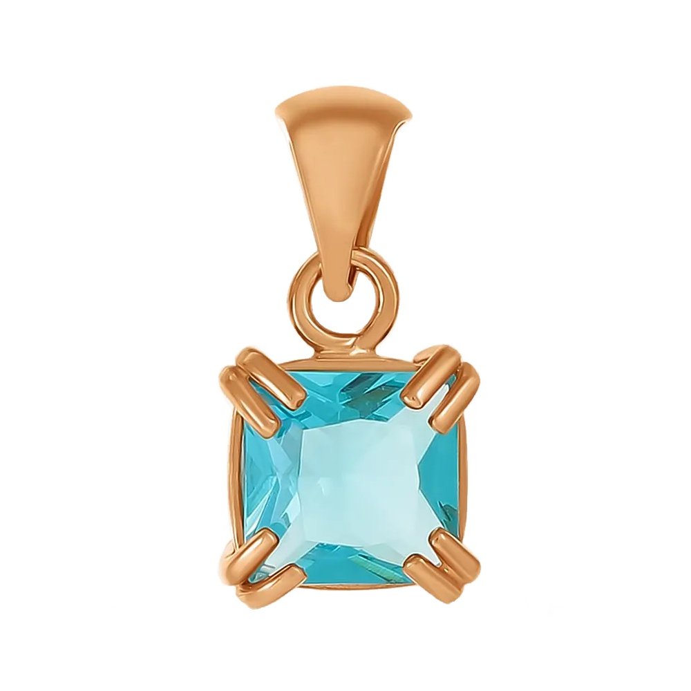 Подвеска из серебра с топазом