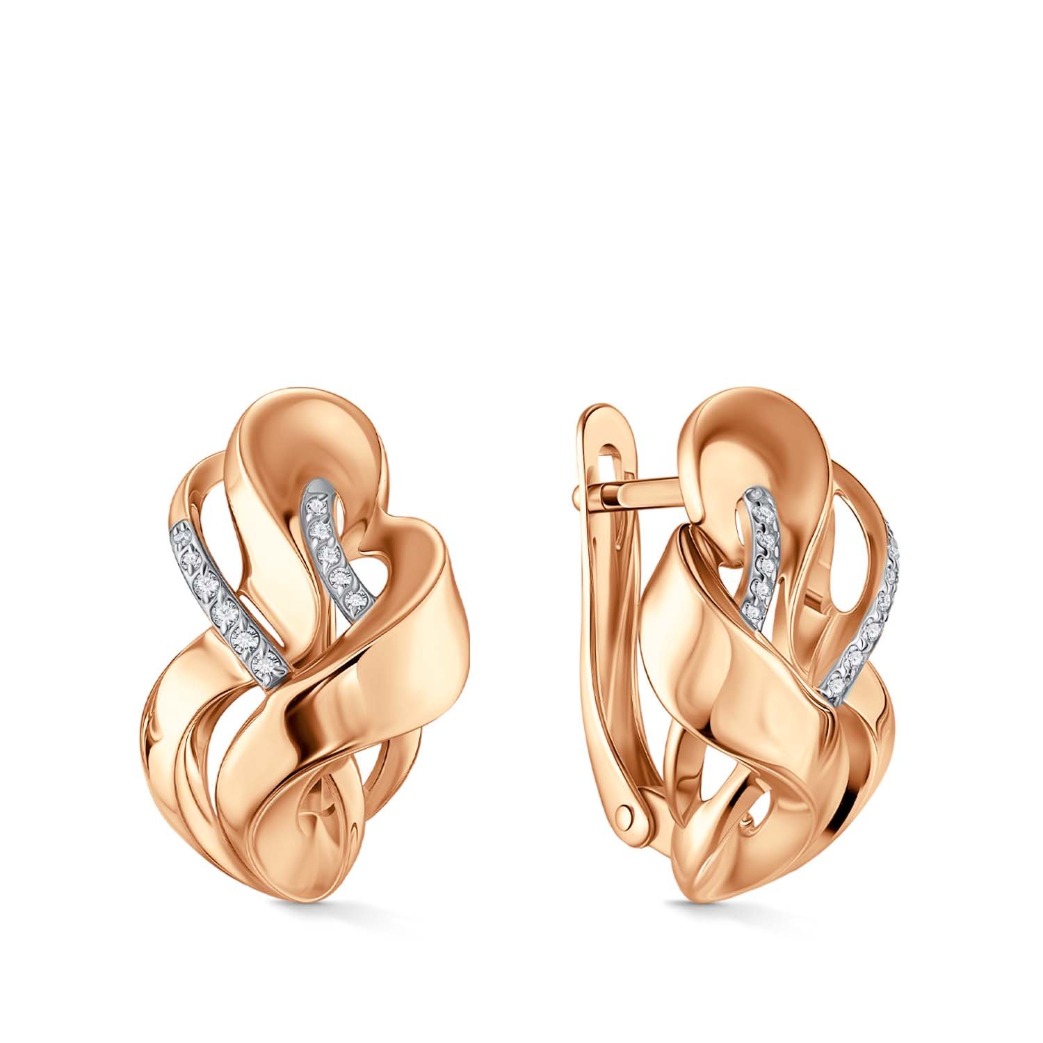 Фото «Золотые серьги с фианитами»