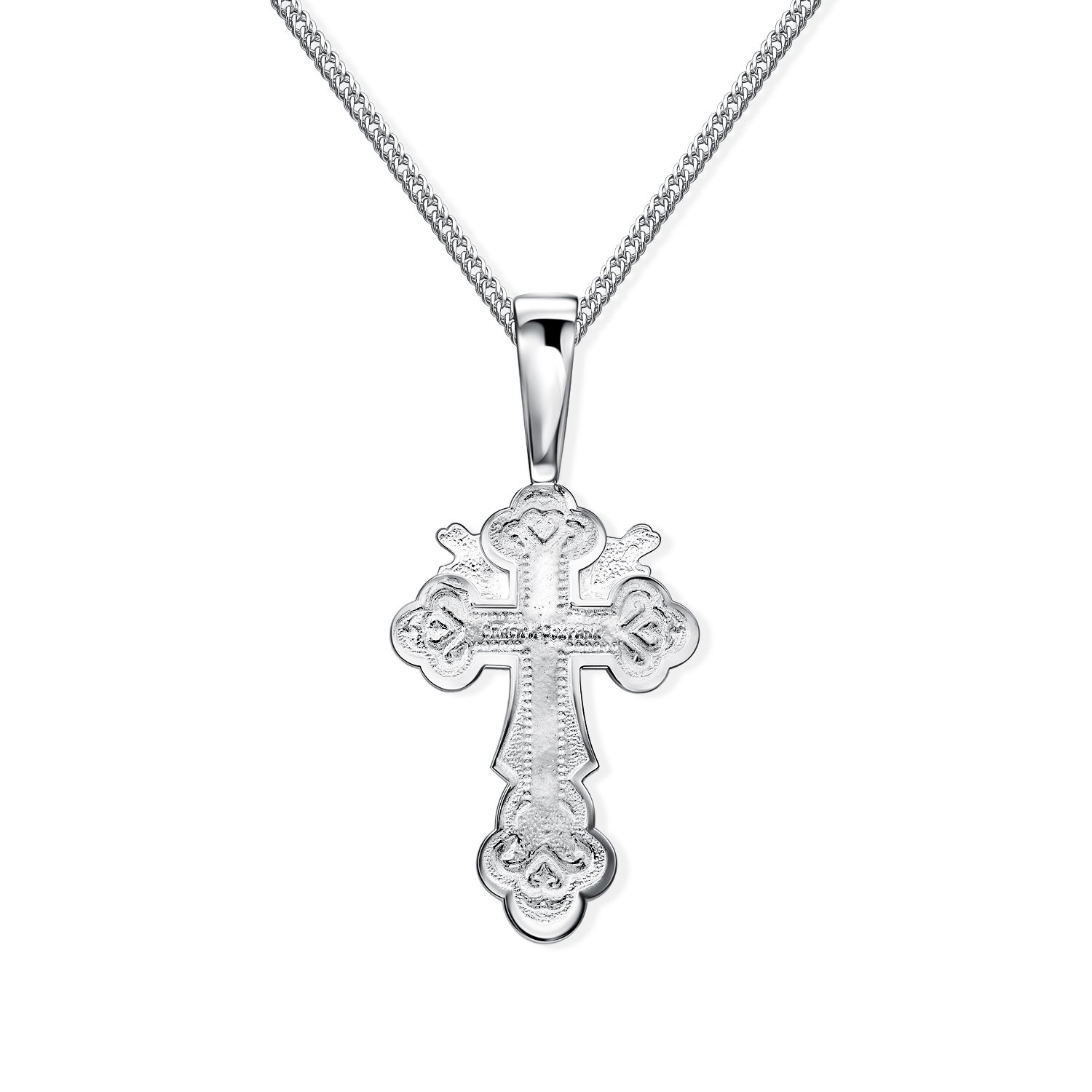 Серебряный православный крест