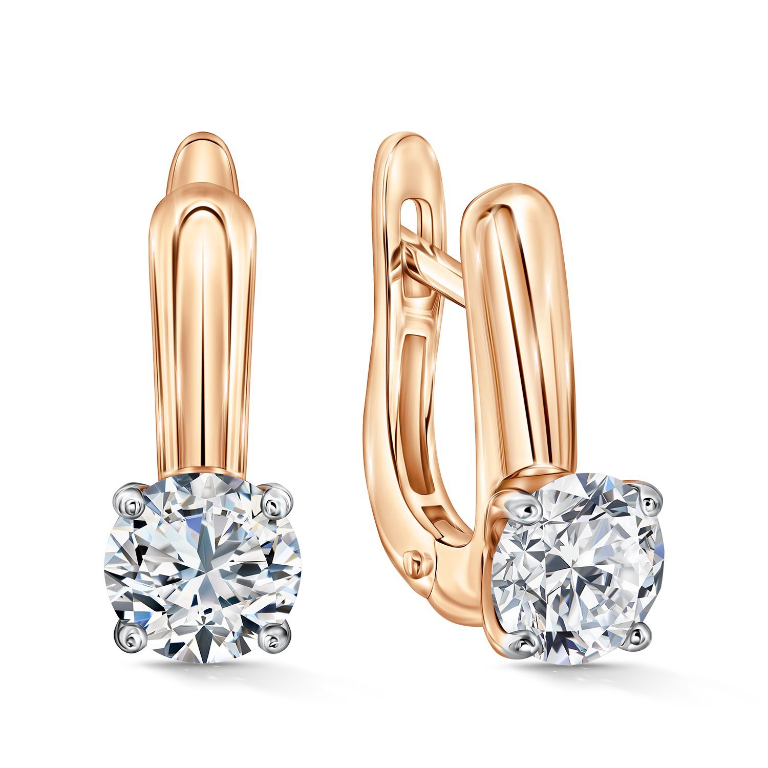 Фото «Золотые серьги с бриллиантами выращенными»