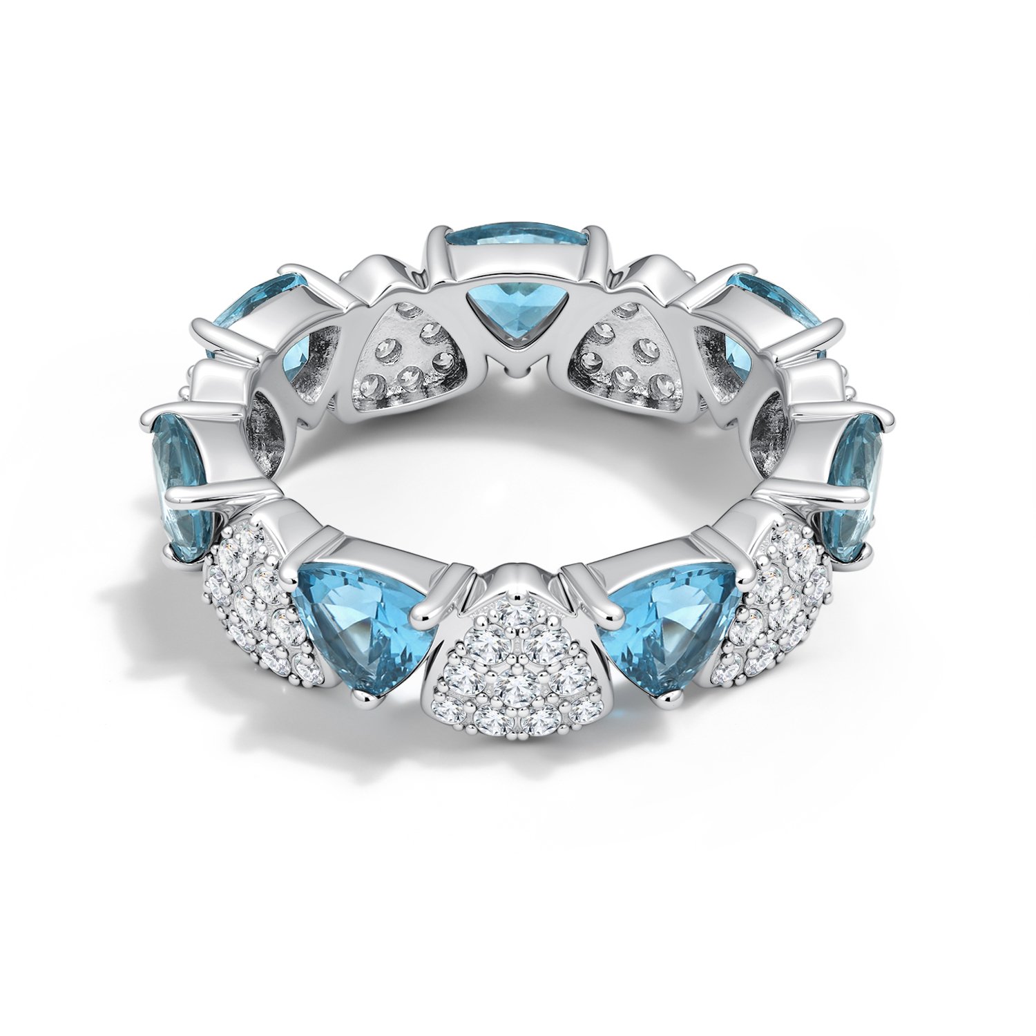 Серебряное кольцо с имитацией шпинели и фианитами