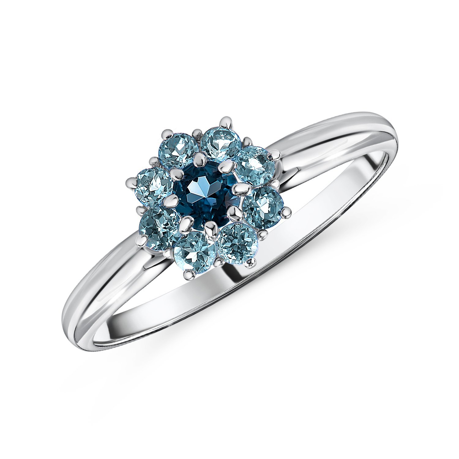 Фото «Золотое кольцо с топазом London и топазами Swiss»