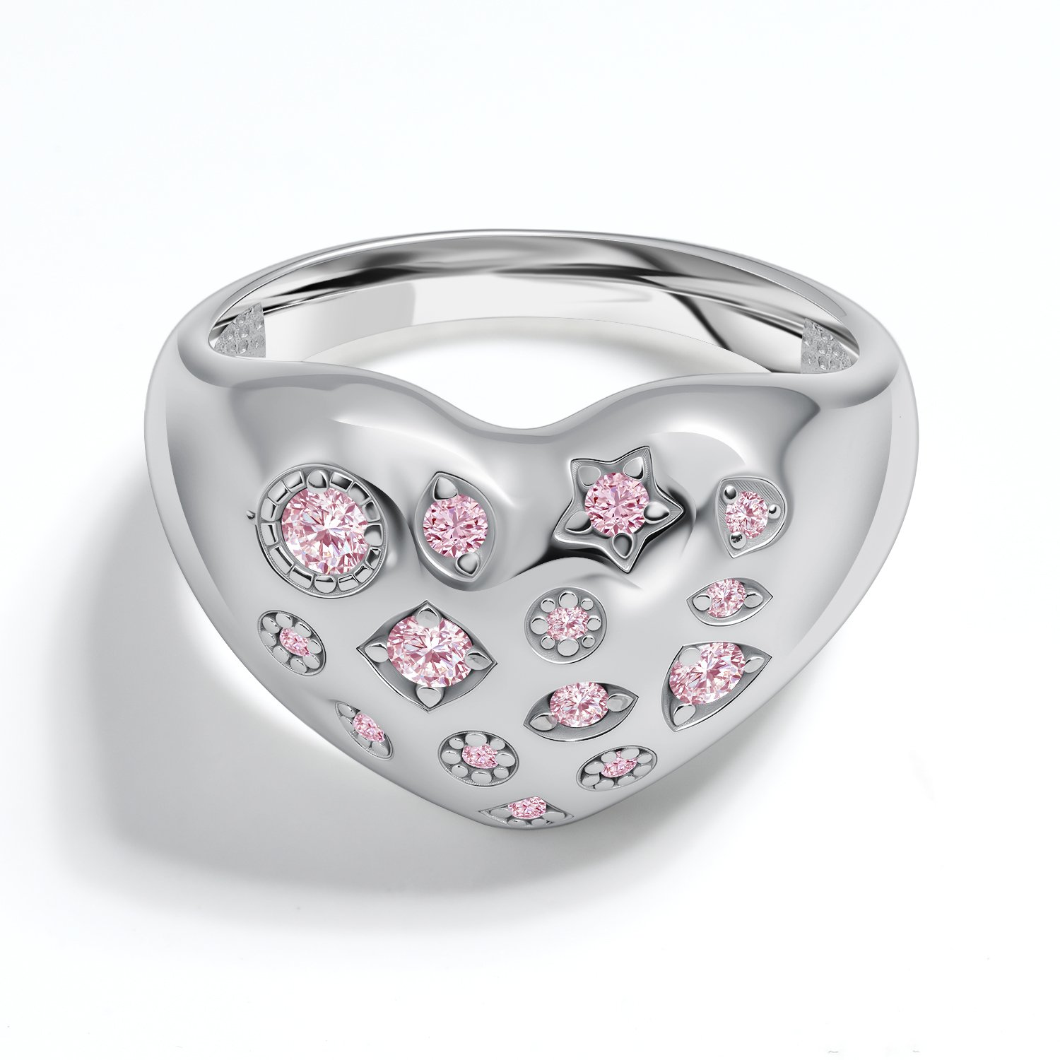 Серебряное кольцо с фианитами