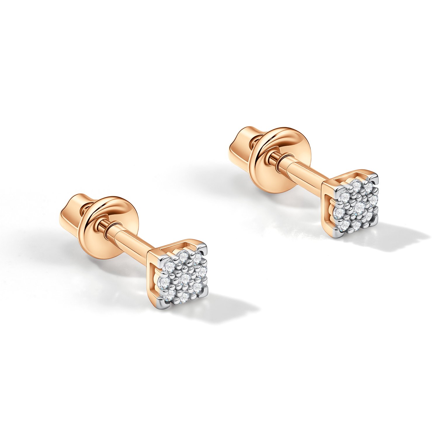 Золотые серьги с бриллиантами