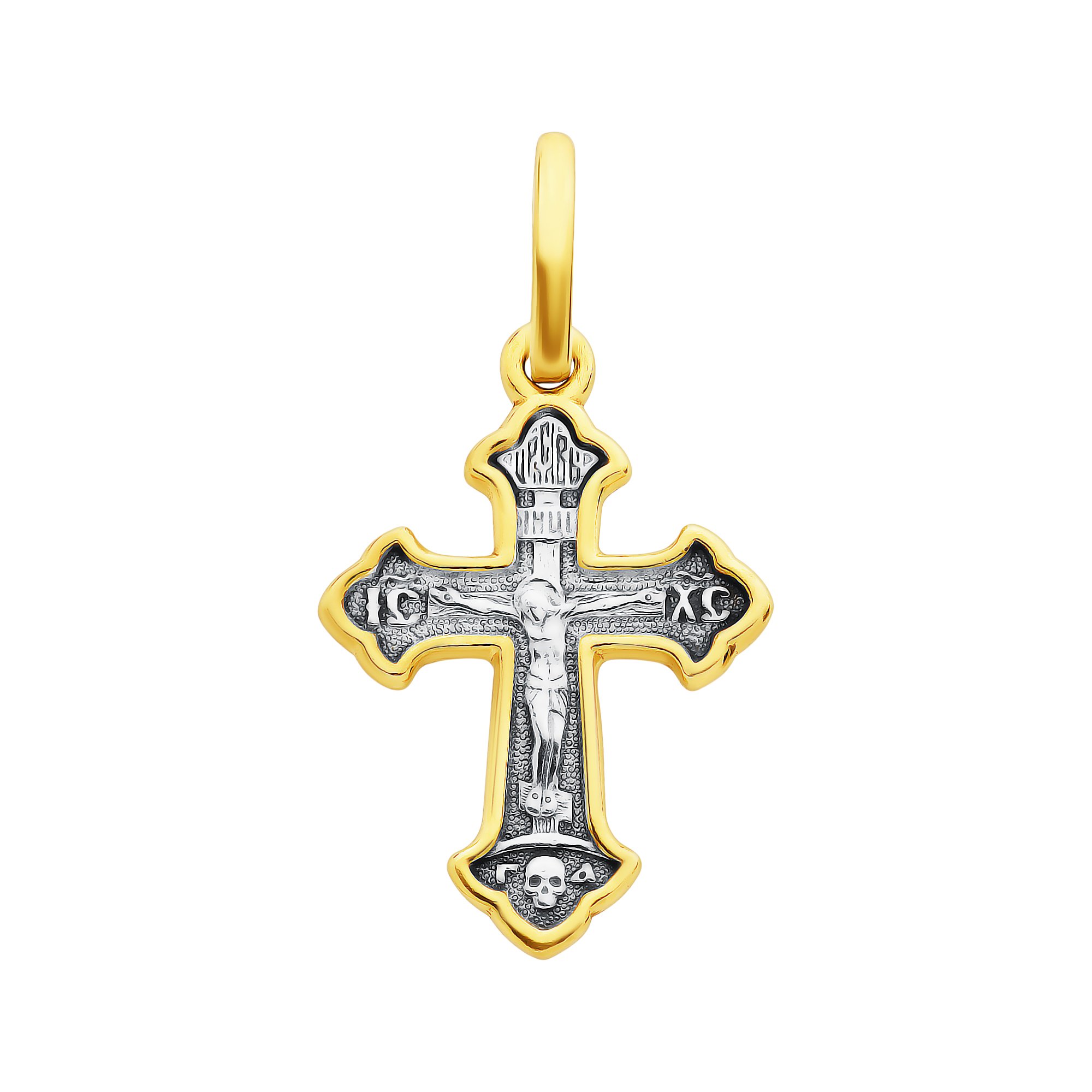 Серебряный крест с позолотой