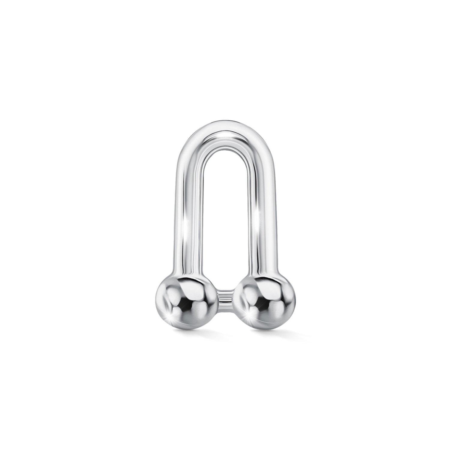 Серебряная серьга